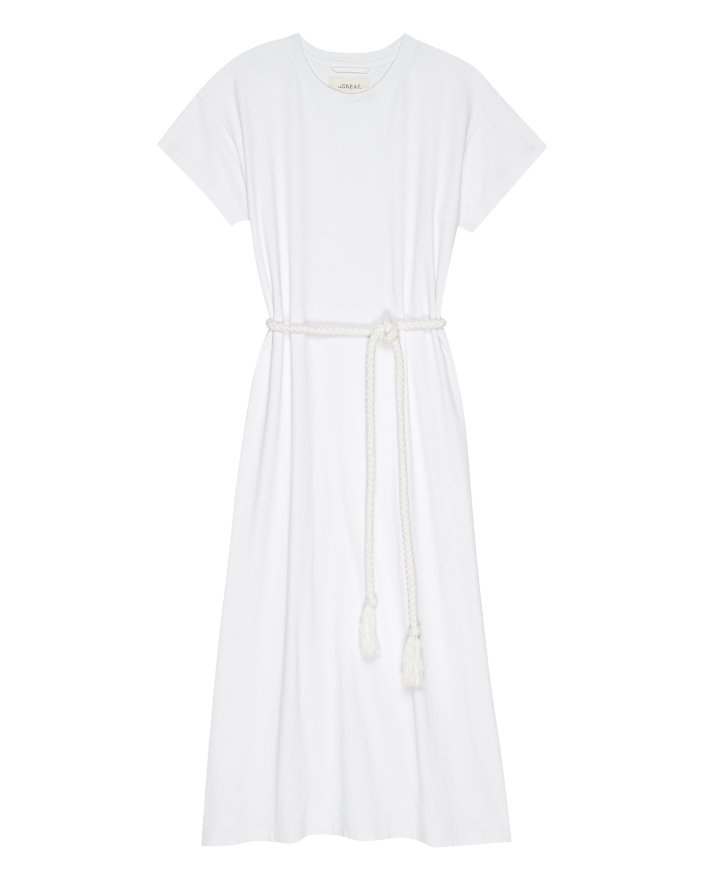The Boxy Tee Dress. -- True White