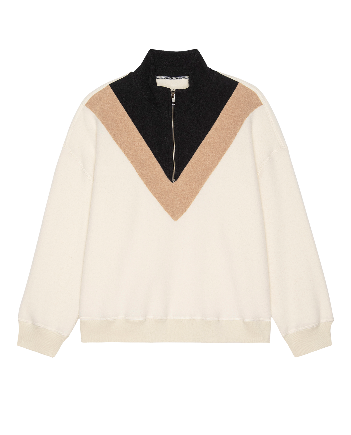 The Colorblock Plush Chalet Sweatshirt. -- Washed White