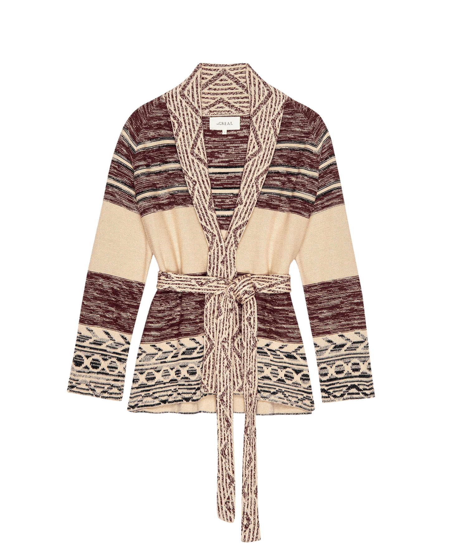 The Riding Cardigan. -- Rusted Red Multi