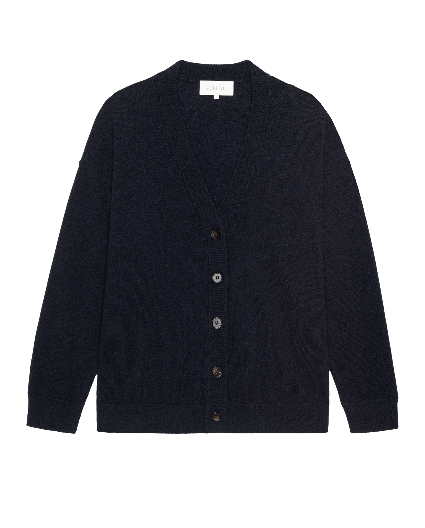 The Cashmere Slouch Cardigan. -- Navy