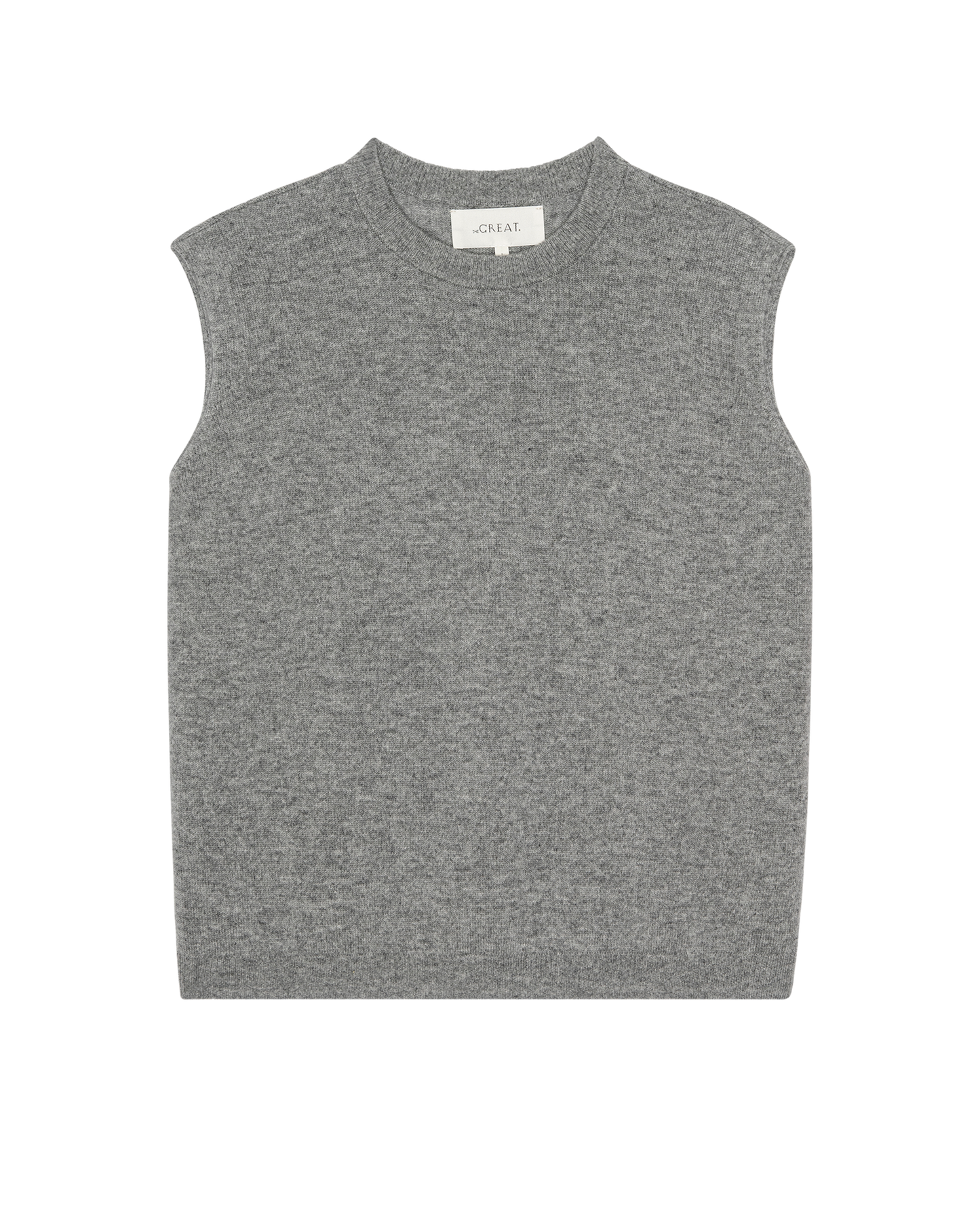 The Cashmere Pullover Vest. -- Heather Grey