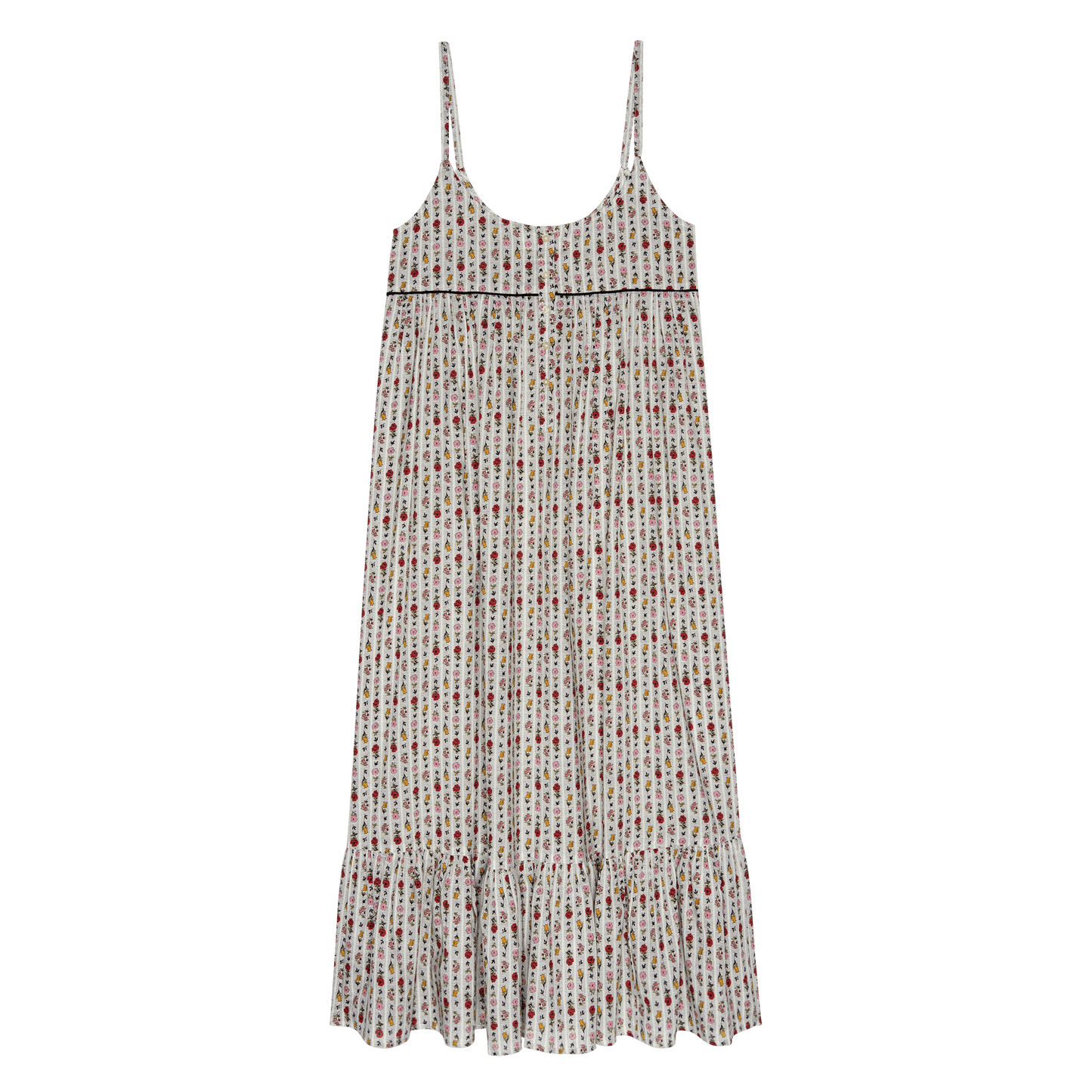 The Ruffle Tank Night Dress. -- Ribbon Floral