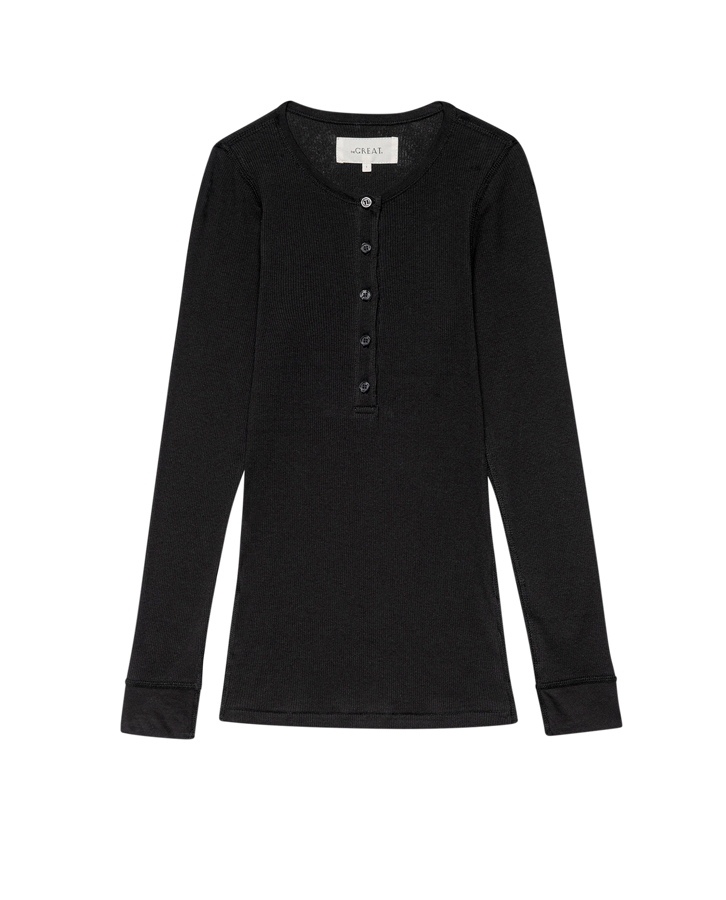 The Baby Rib Henley. -- Almost Black