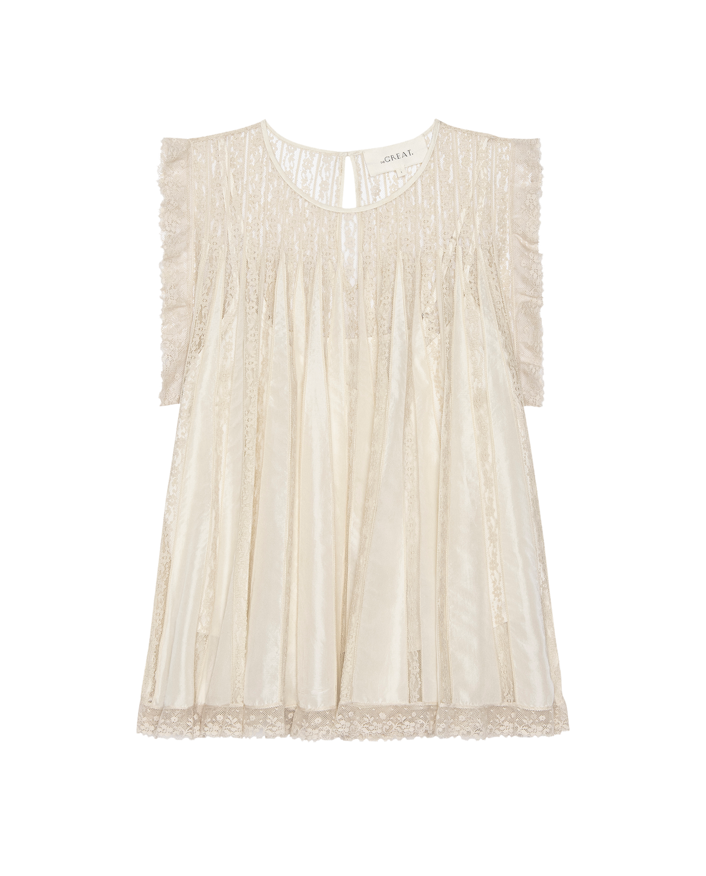 The Keepsake Lace Shell Top. -- Cream