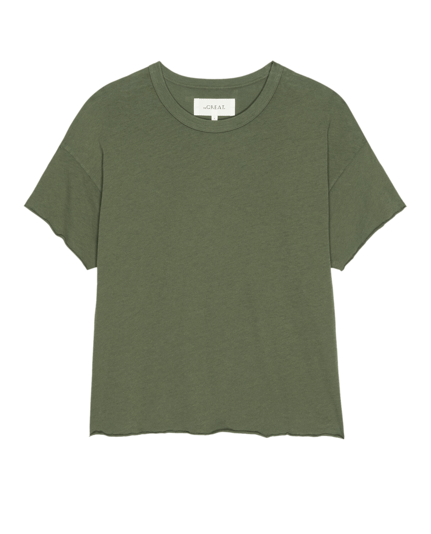 The Crop Tee. Solid -- Heritage Army