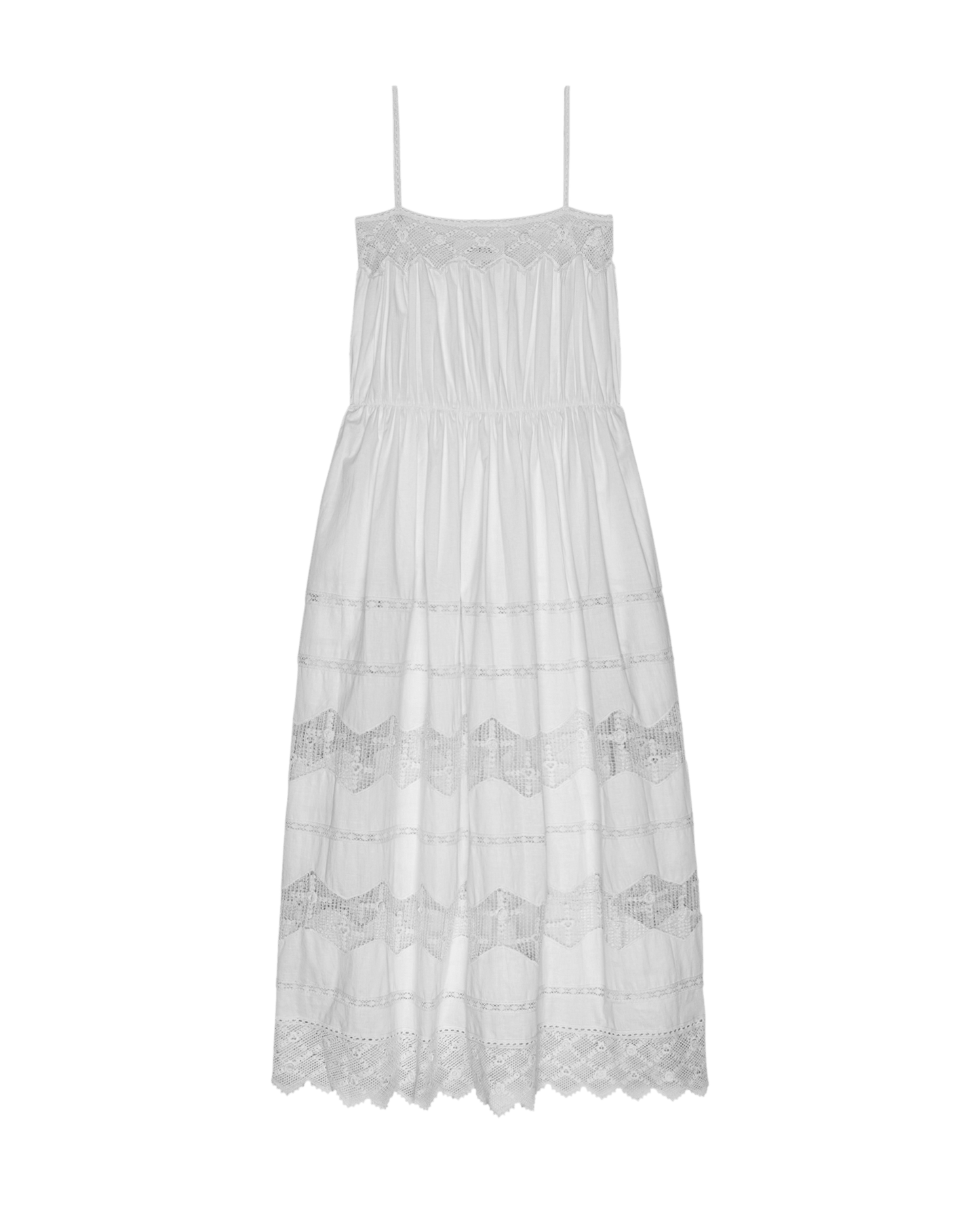 The Rosette Crochet Dress. -- Cream