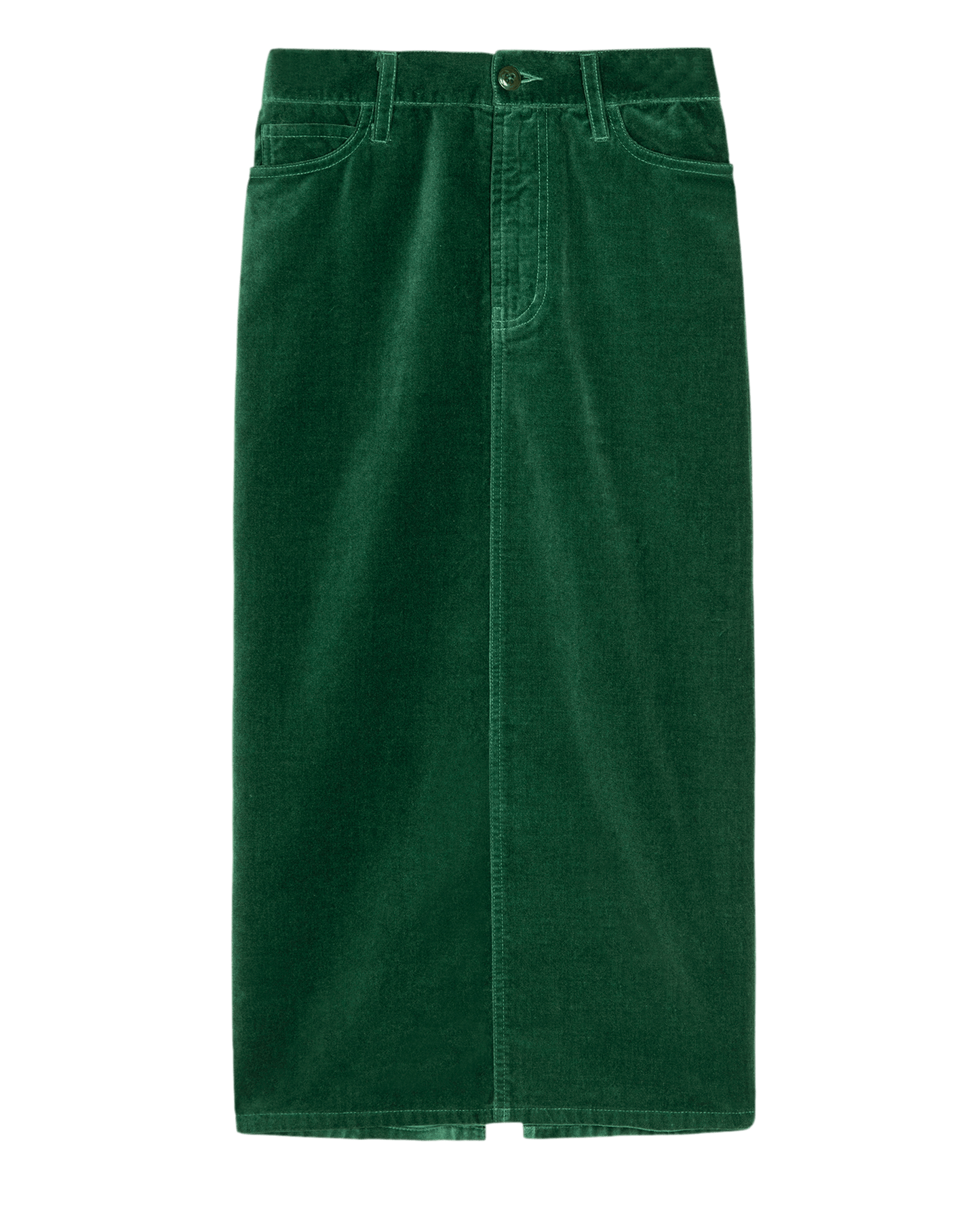 The Velvet Column Skirt. -- Emerald