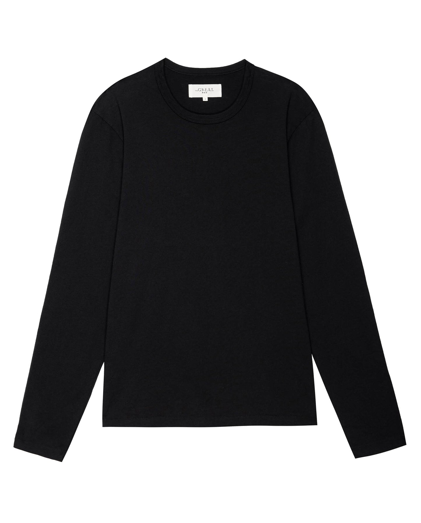 The Men's Pure Knits Long Sleeve Slim Crew. Solid -- Almost Black