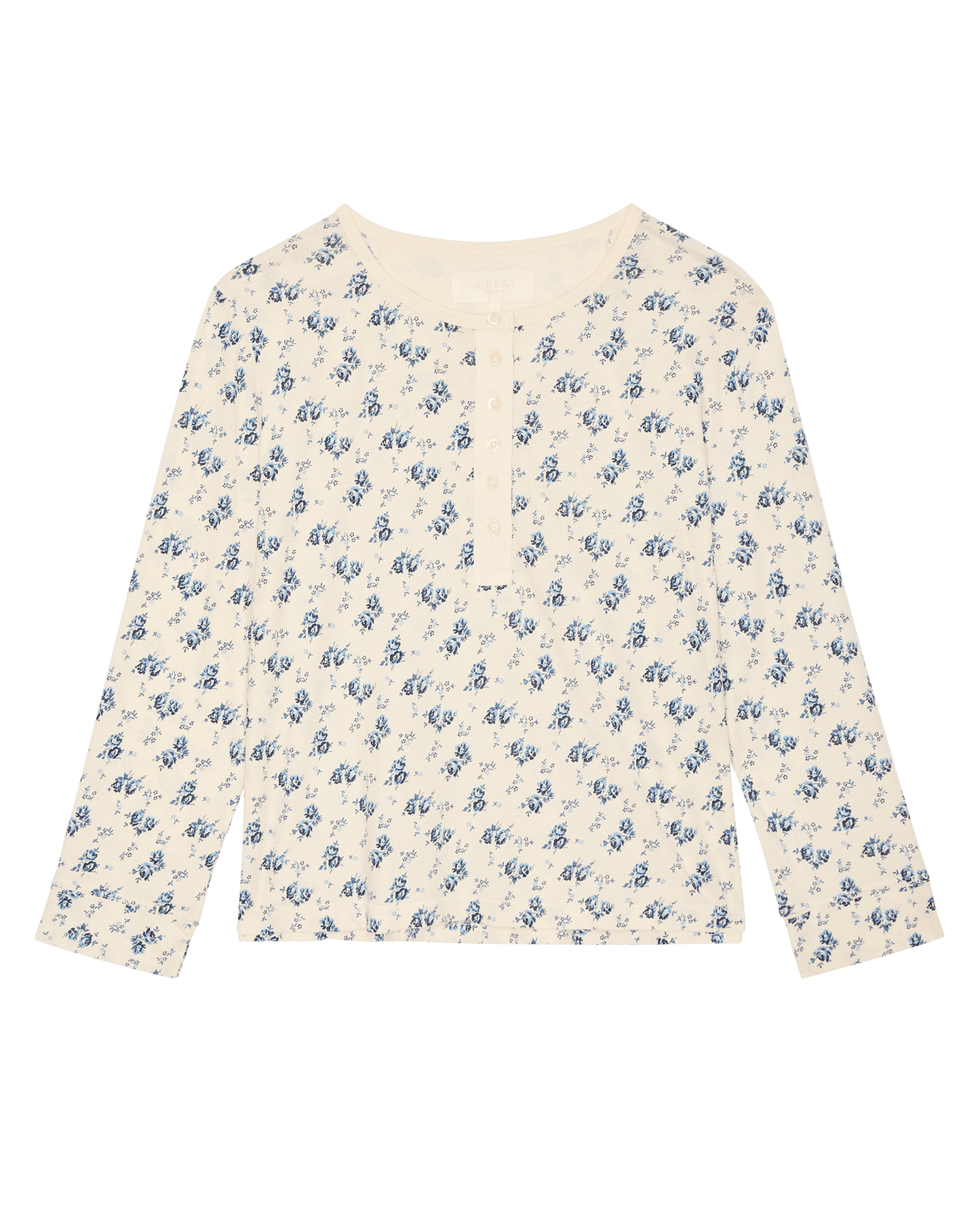The Crop Sleep Henley. -- Indigo Rose