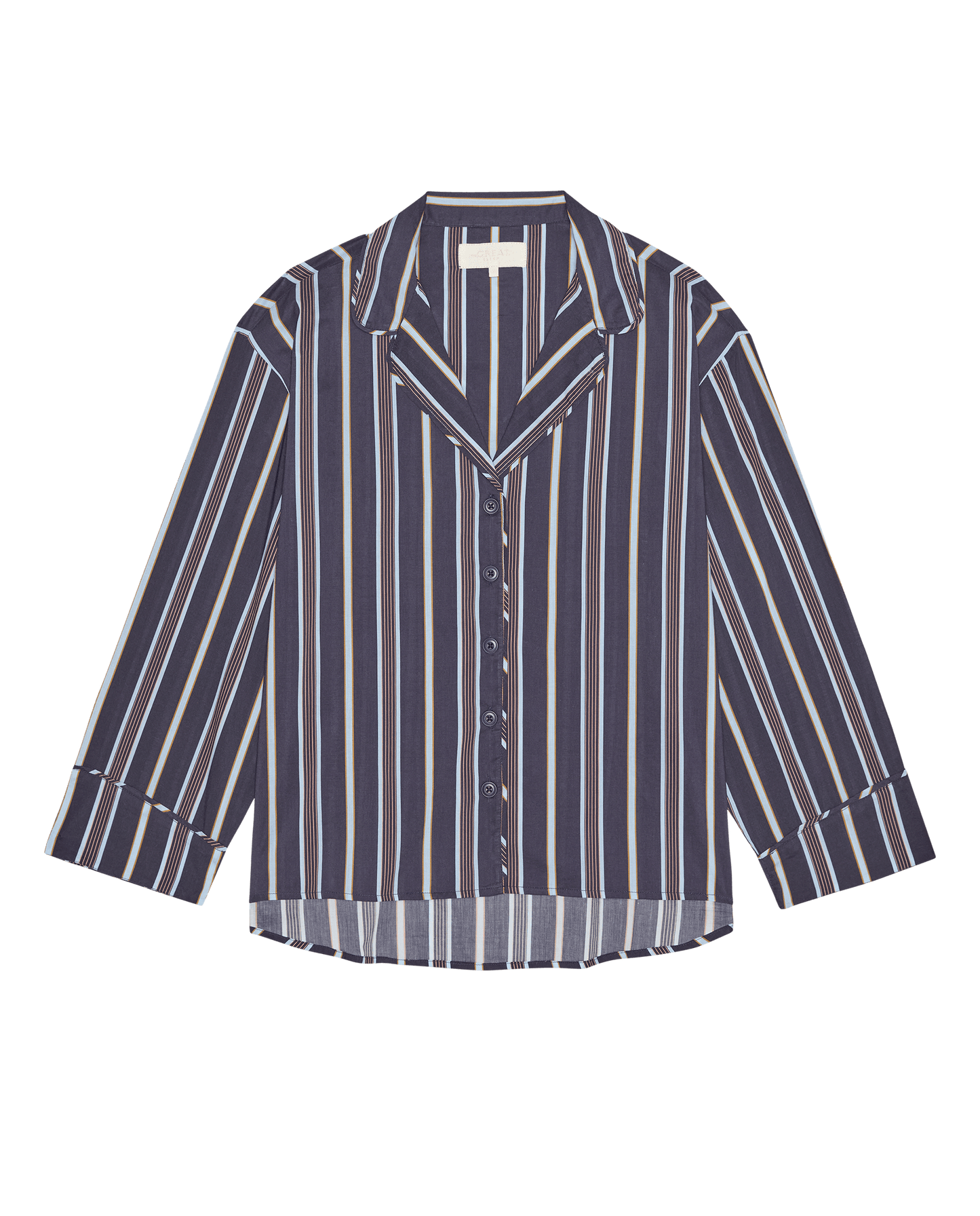The Pajama Shirt. -- Coastline Stripe
