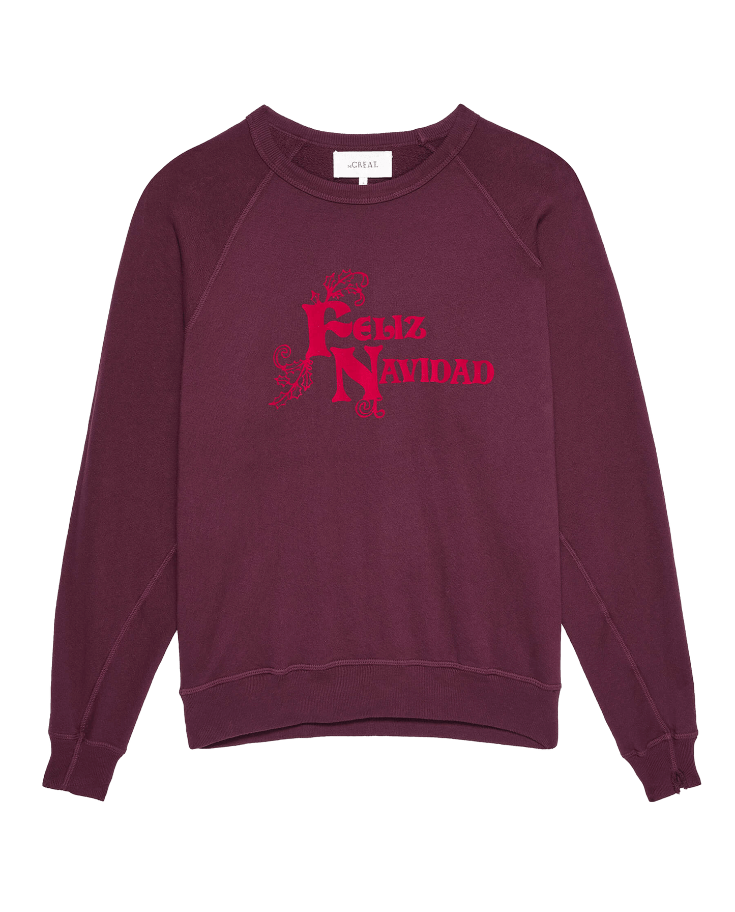 The College Sweatshirt. Graphic -- Mulled Wine with Feliz Navidad Graphic