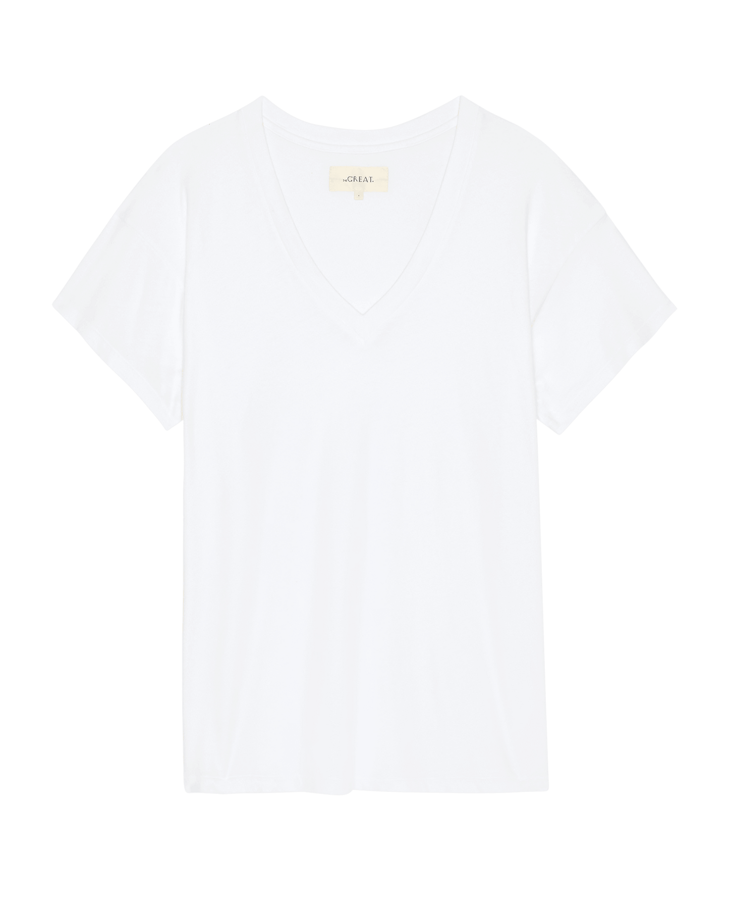 The Slouchy V-Neck Tee. -- True White