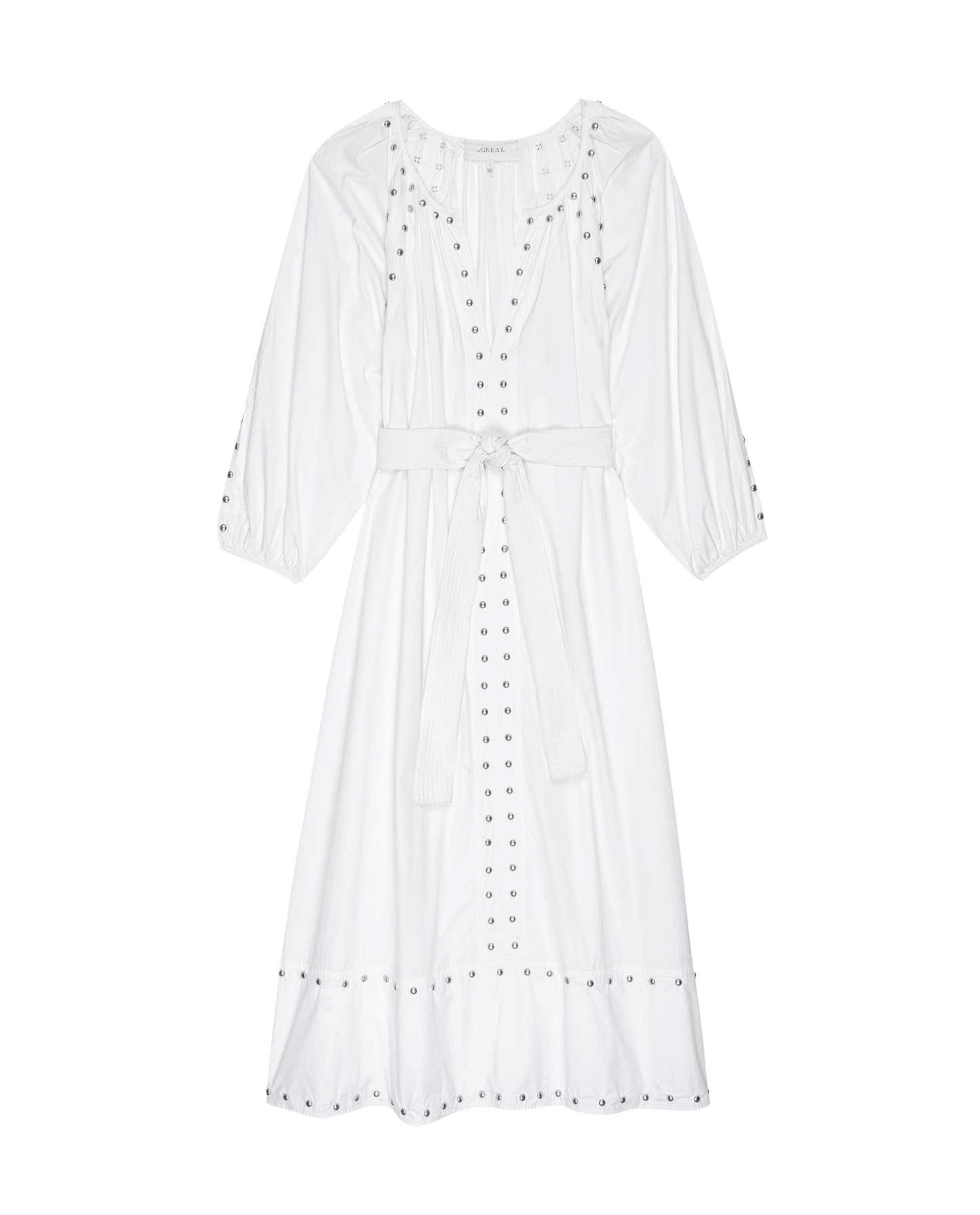 The Bodega Dress with Studs. -- White