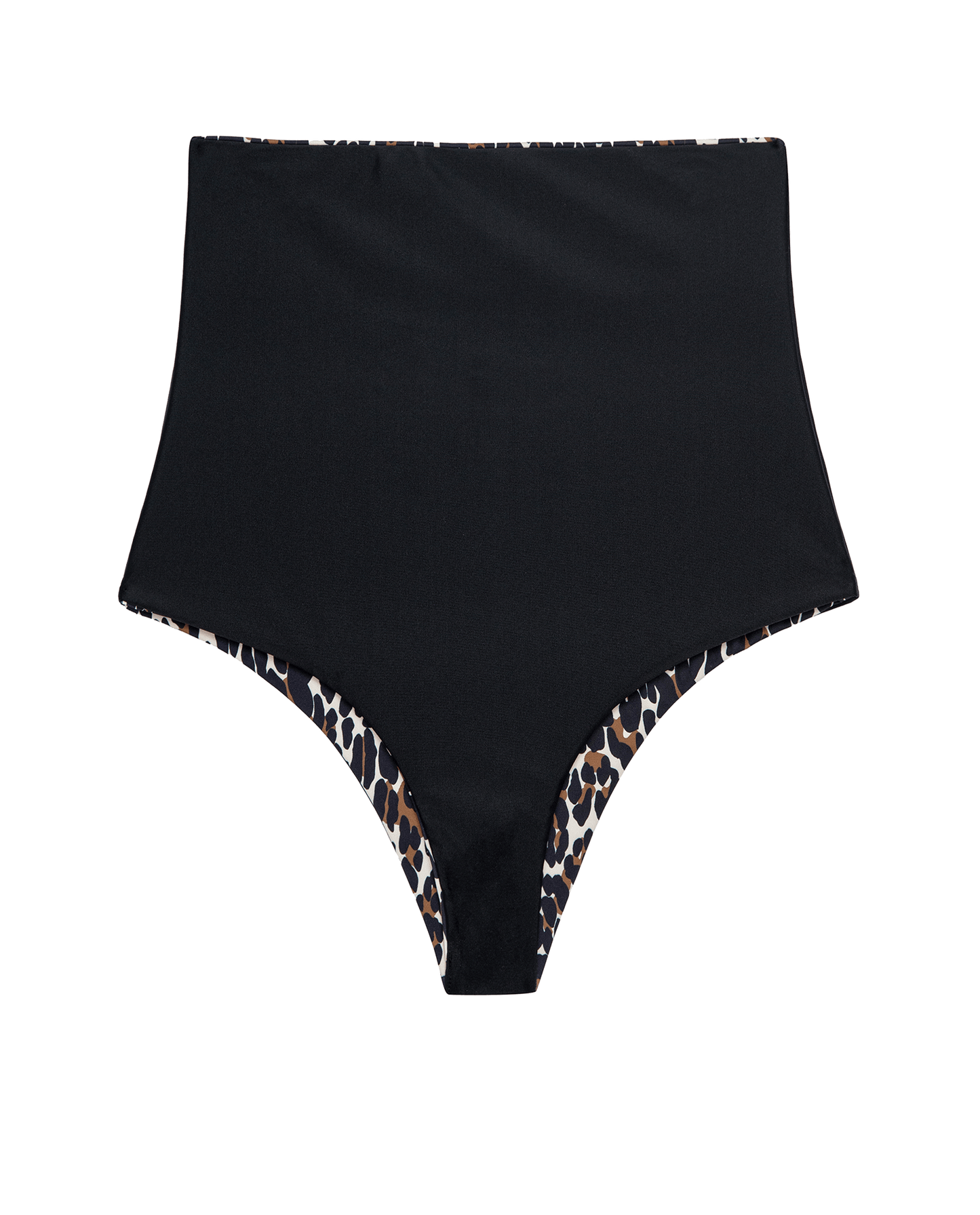 The Reversible High Rise Brief. -- Leopard and Black