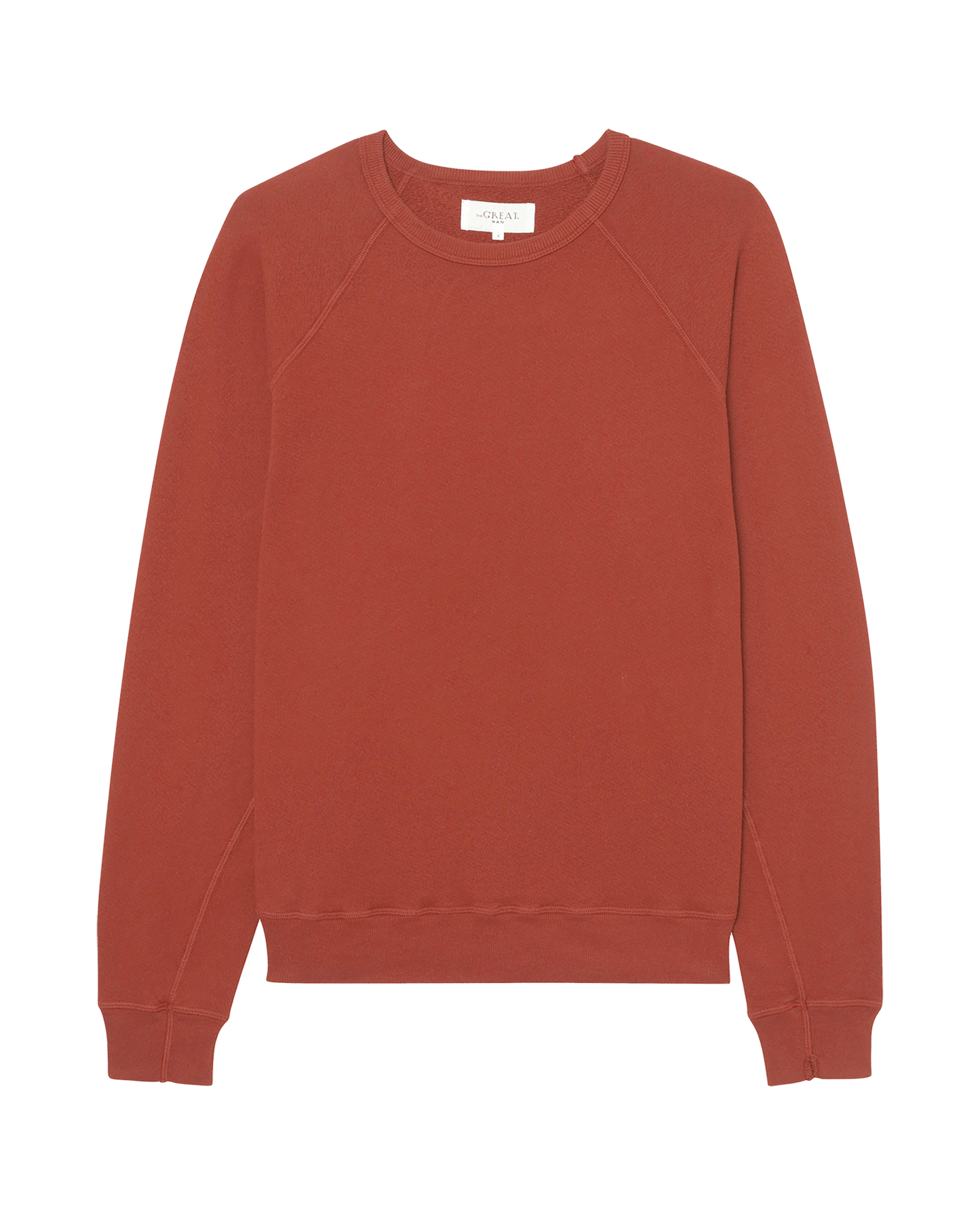 The Men's College Sweatshirt. Solid -- Brick