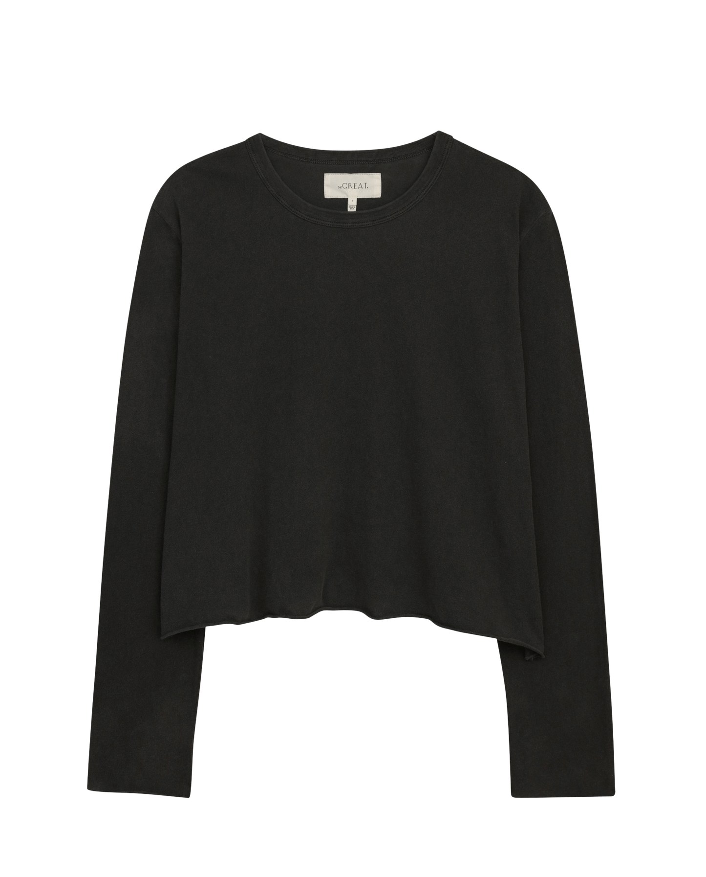 The Long Sleeve Crop Tee. -- Almost Black