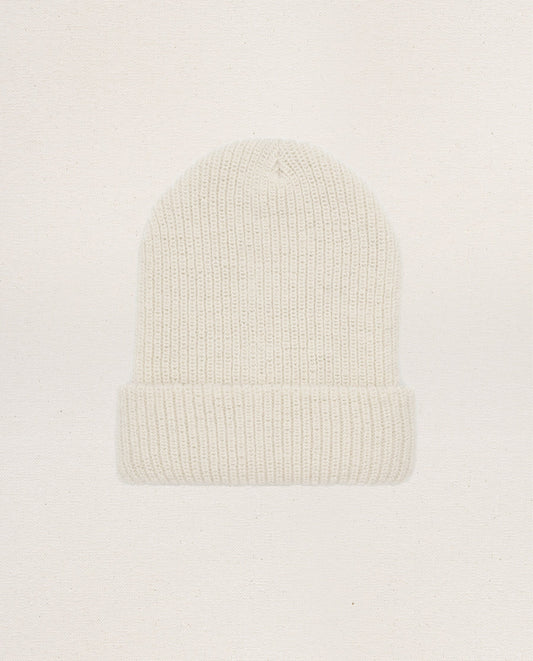 The Natural Alpaca Beanie. -- Cream