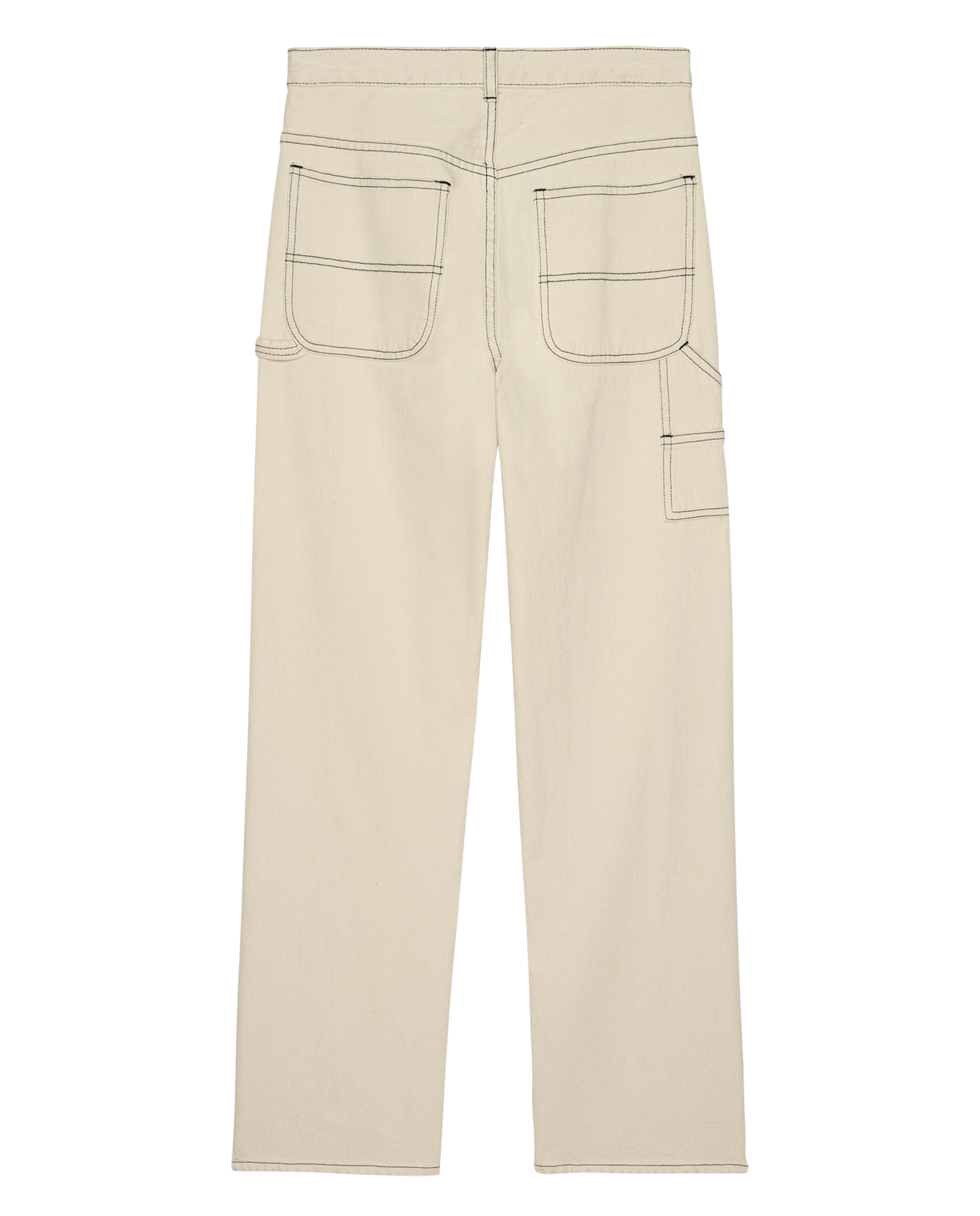 The Mill Jean. -- Natural with Navy Stitching