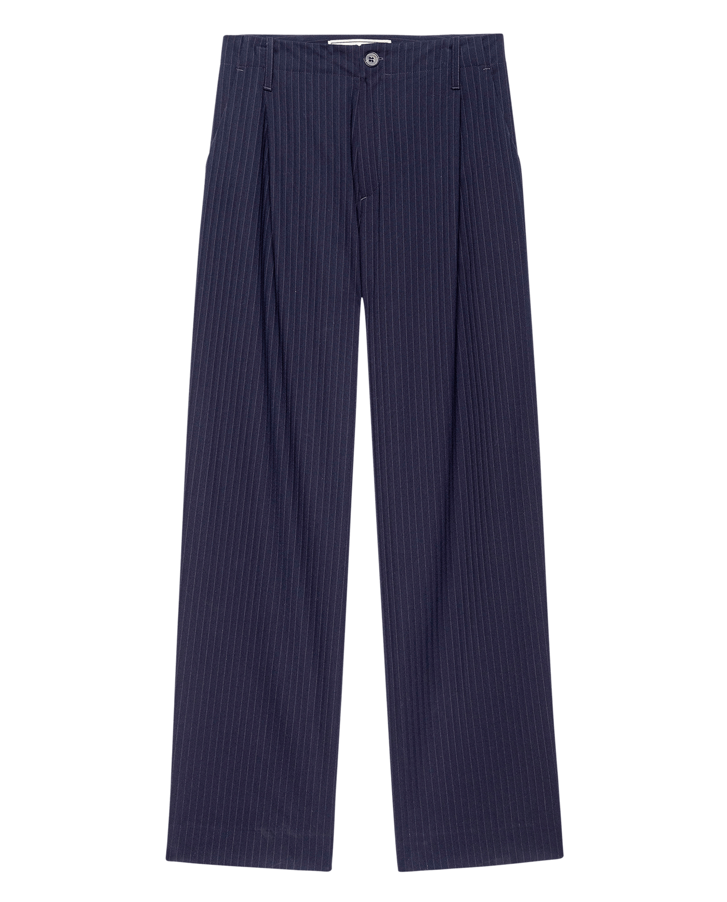 The Menswear Trouser. -- Dark Blue Stripe
