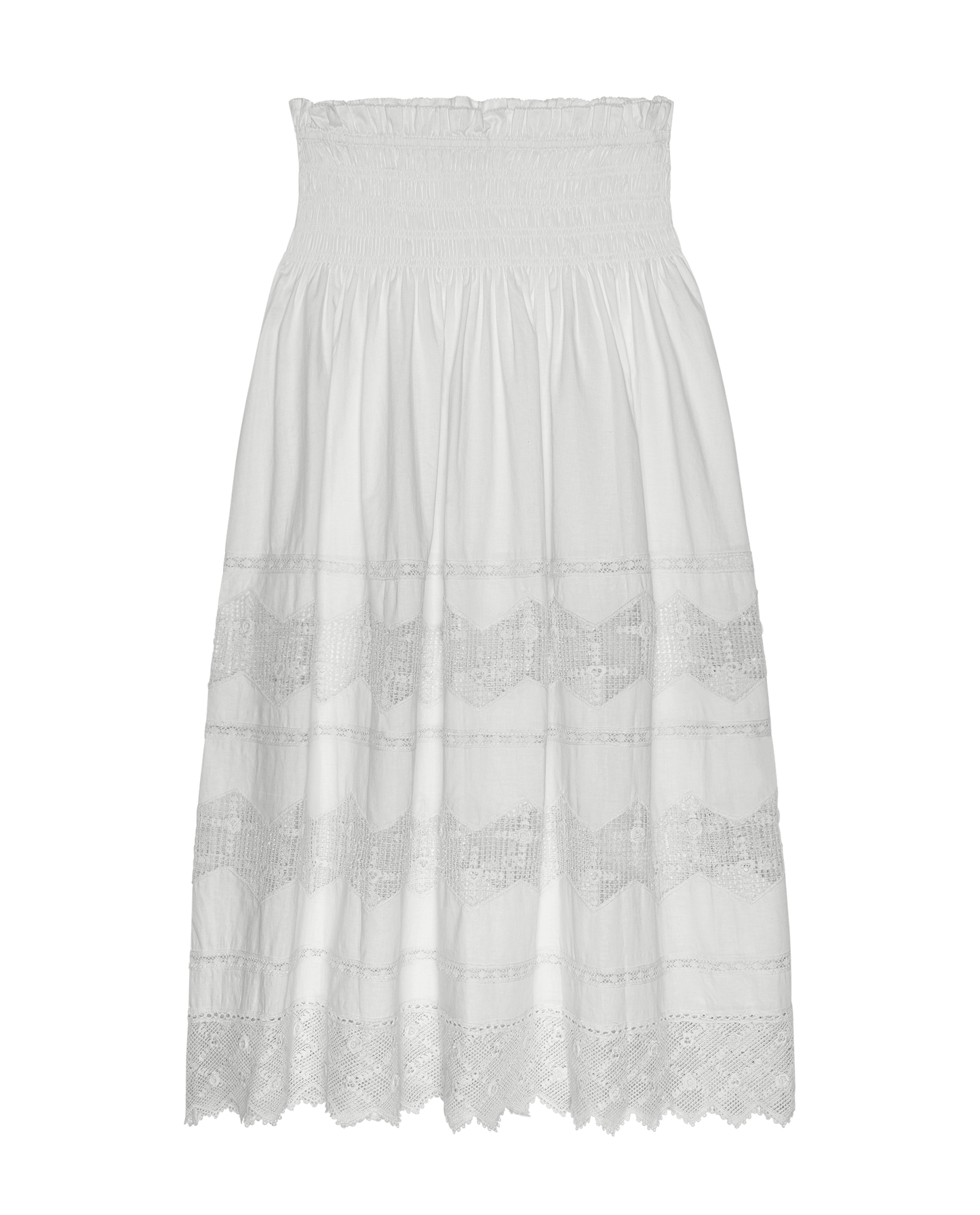 The Rosette Crochet Canary Skirt. -- Cream