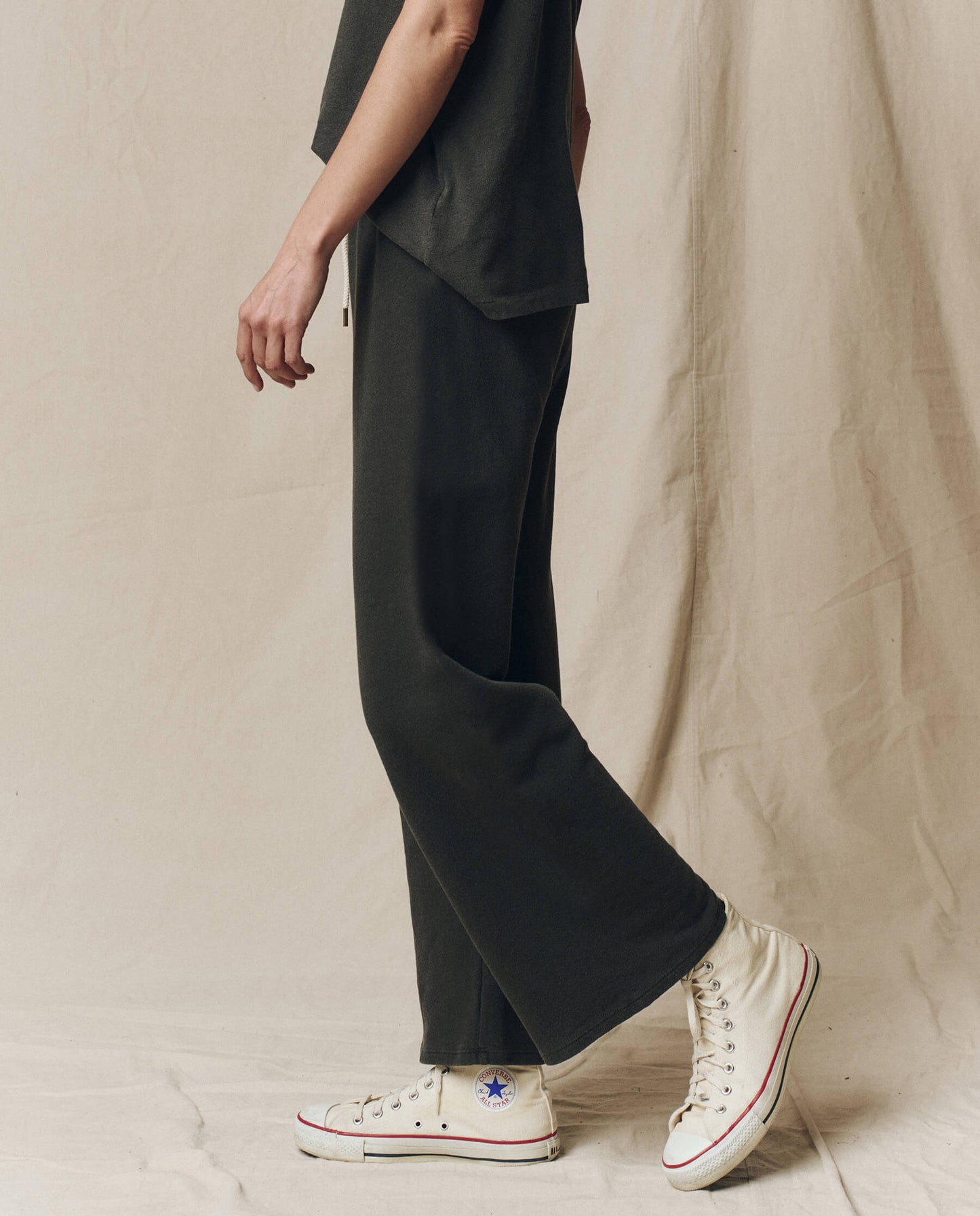 The Lap Sweatpant. Solid -- Washed Black