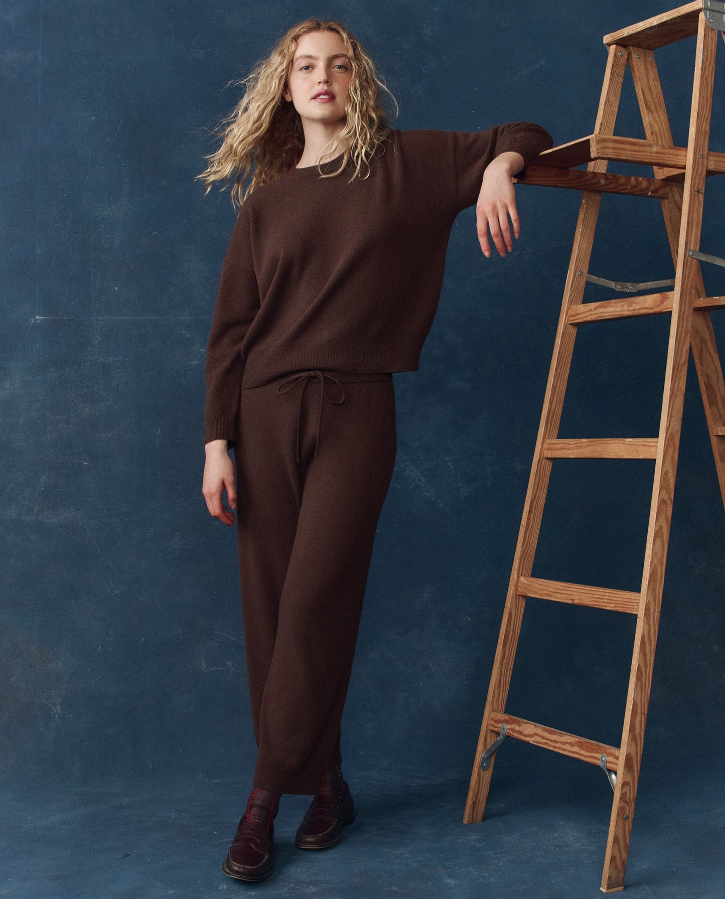 The Cashmere Lantern Pant. -- Chocolate