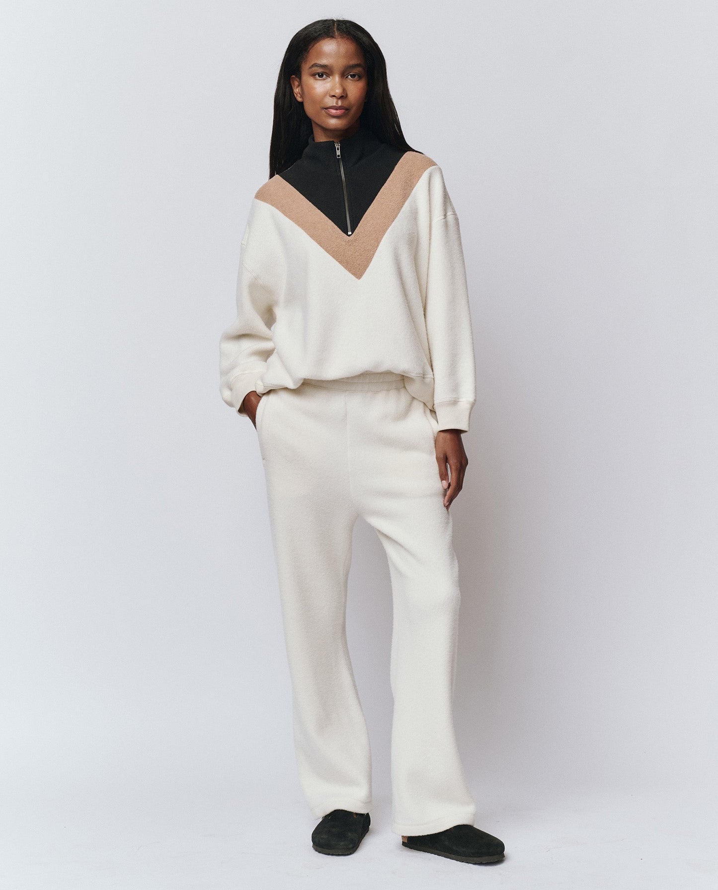 The Plush Victory Sweatpant. -- Washed White