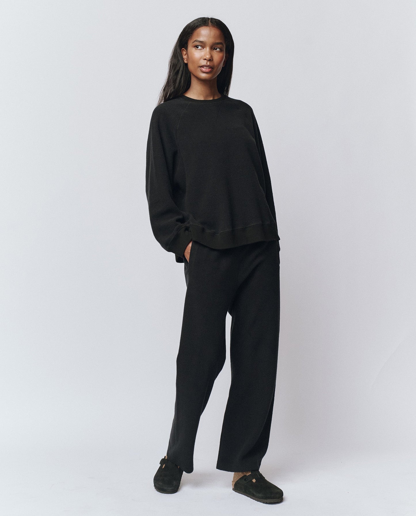 The Plush Slouch Sweatshirt. -- Almost Black
