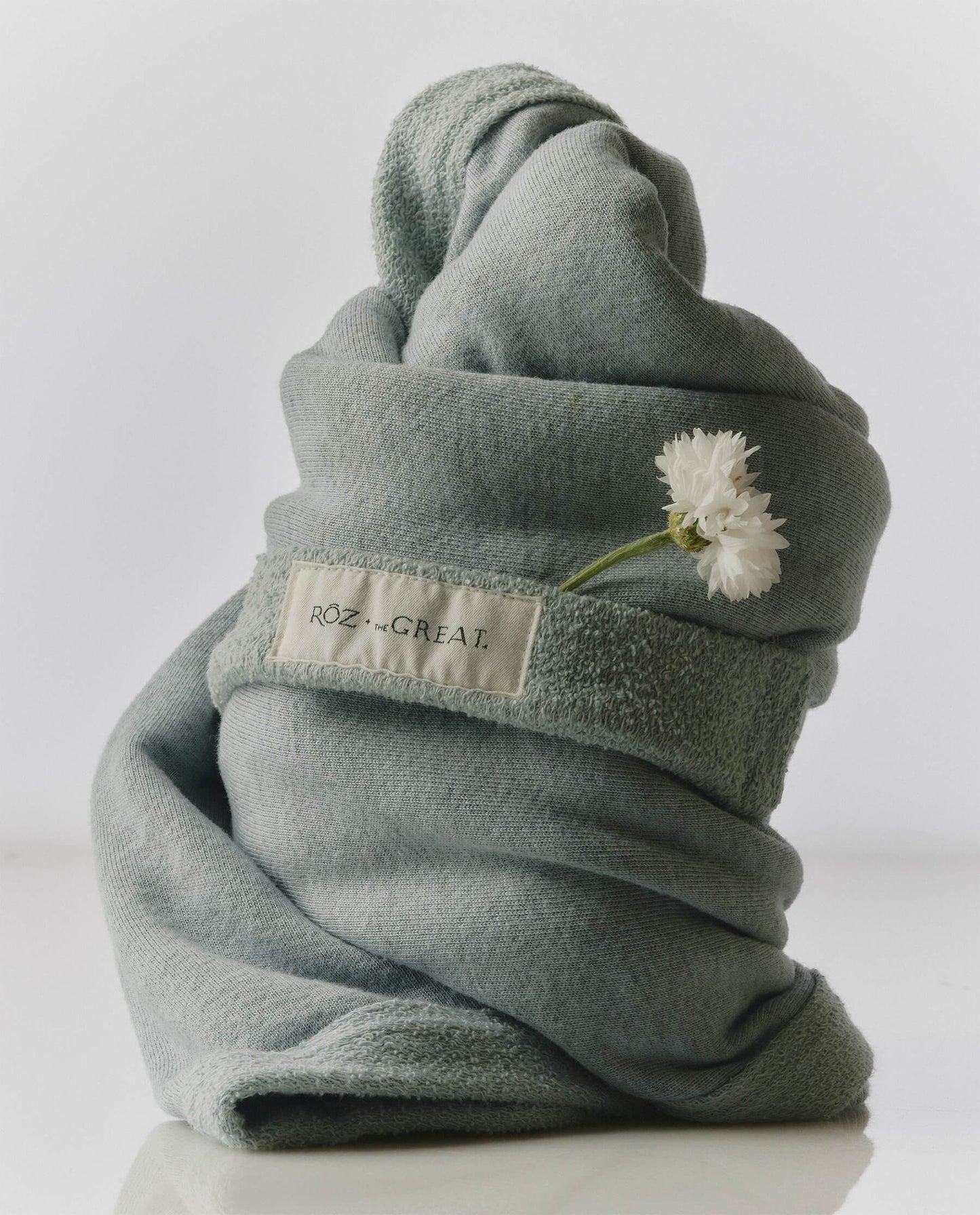RŌZ +   The Sweatshirt Hair Towel. -- Seaglass