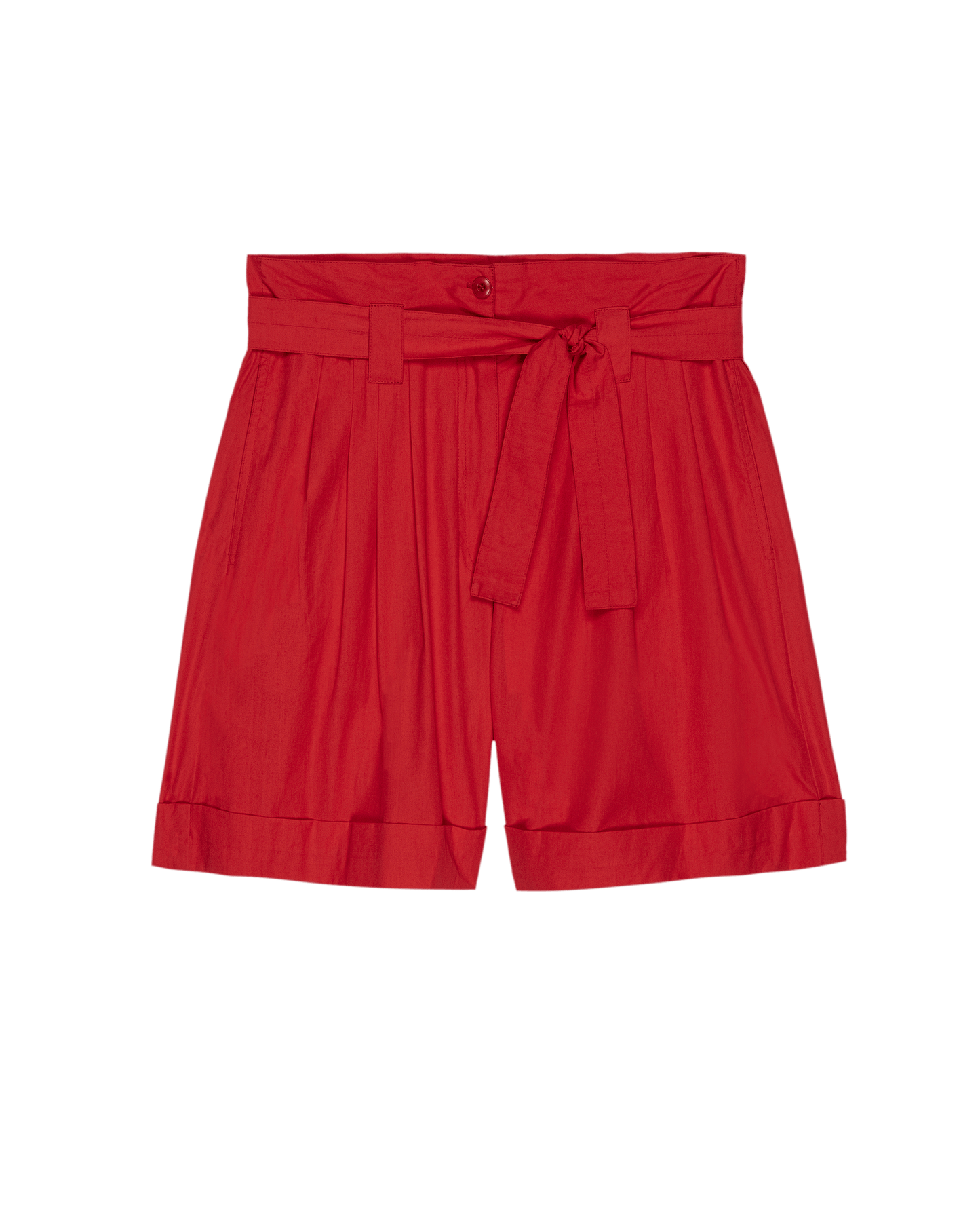 The Pleated Trouser Short. -- Hot Red