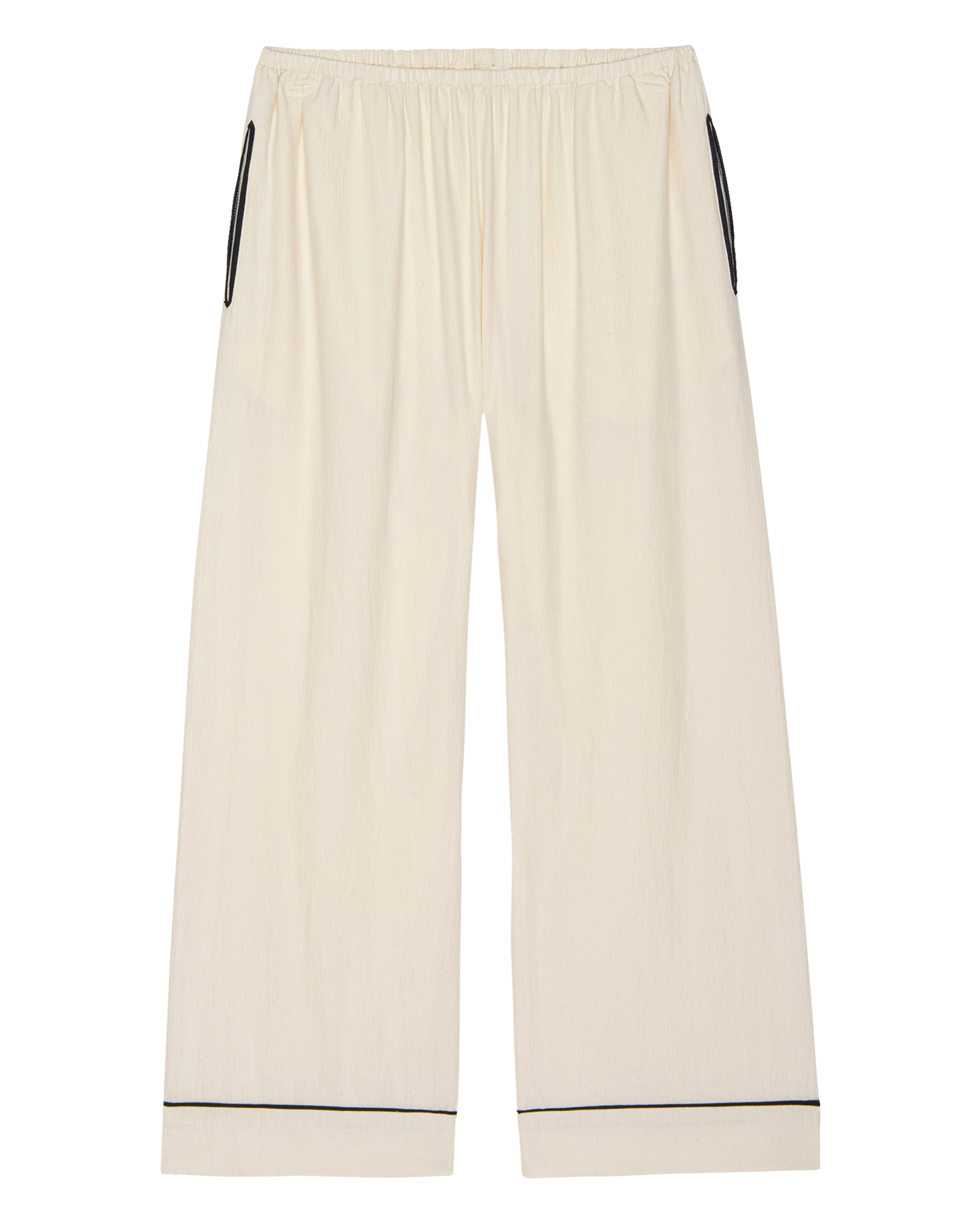 The Flannel Western Easy Sleep Pant. -- Cream and Black