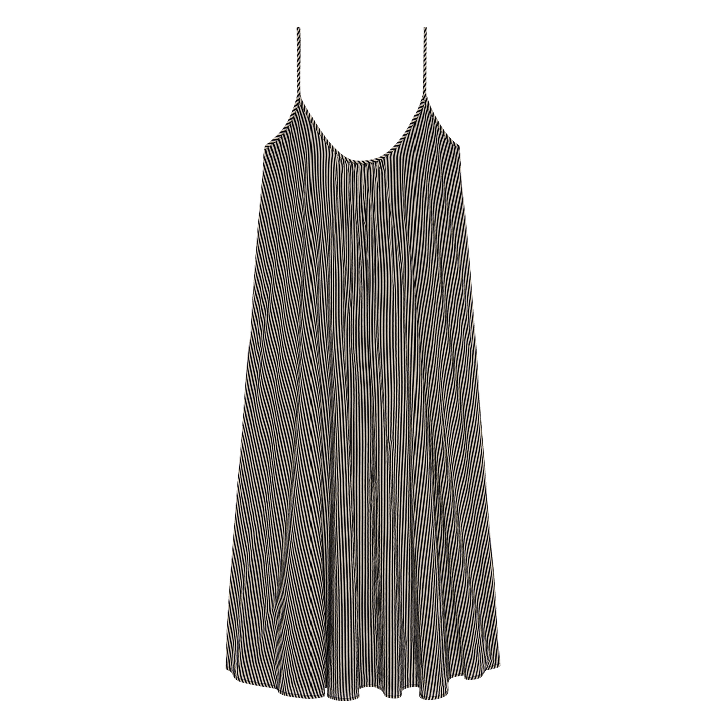 The Slip Sleep Dress. -- Black and Cream Crew Stripe