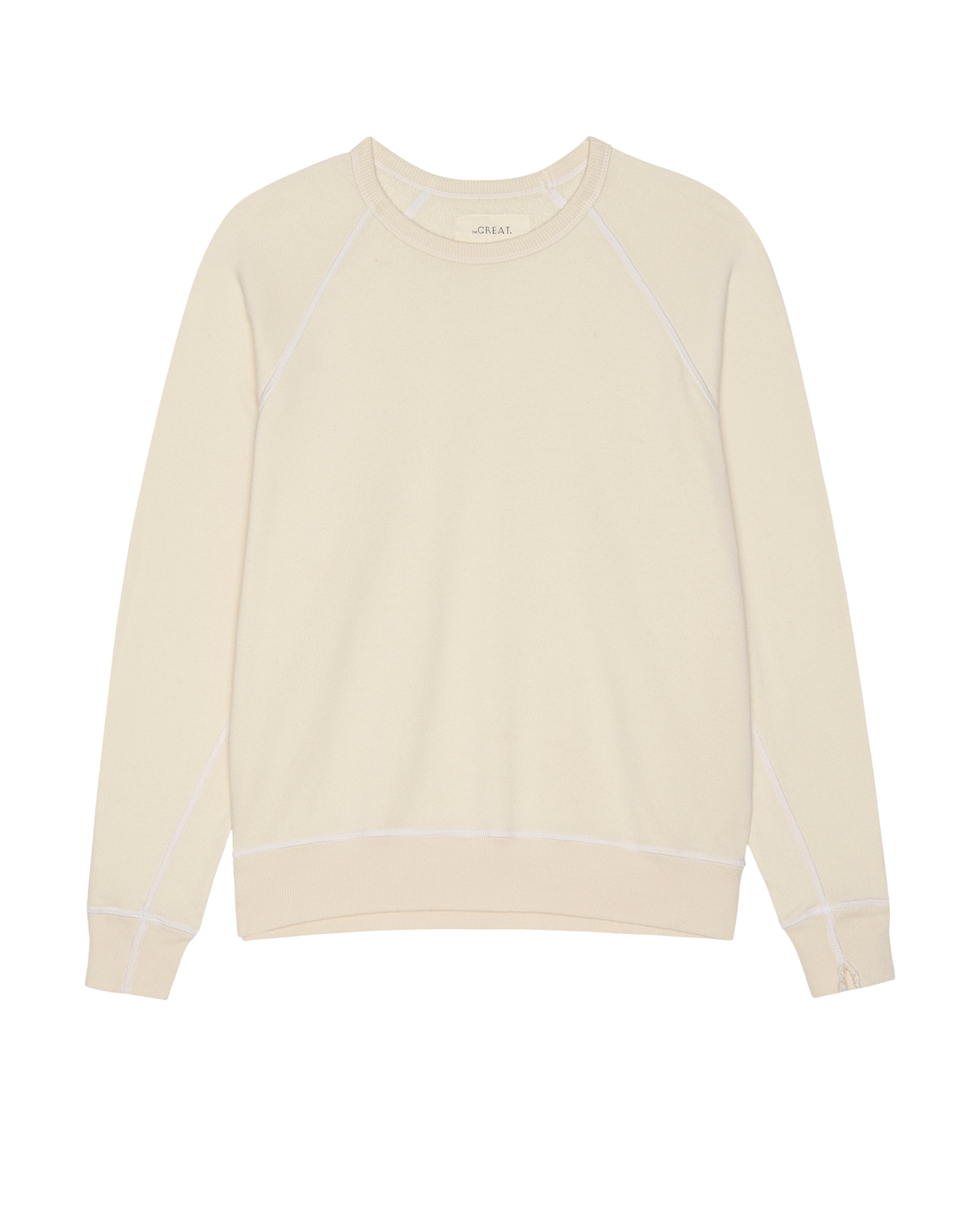 The Fleece College Sweatshirt. Solid -- Washed White