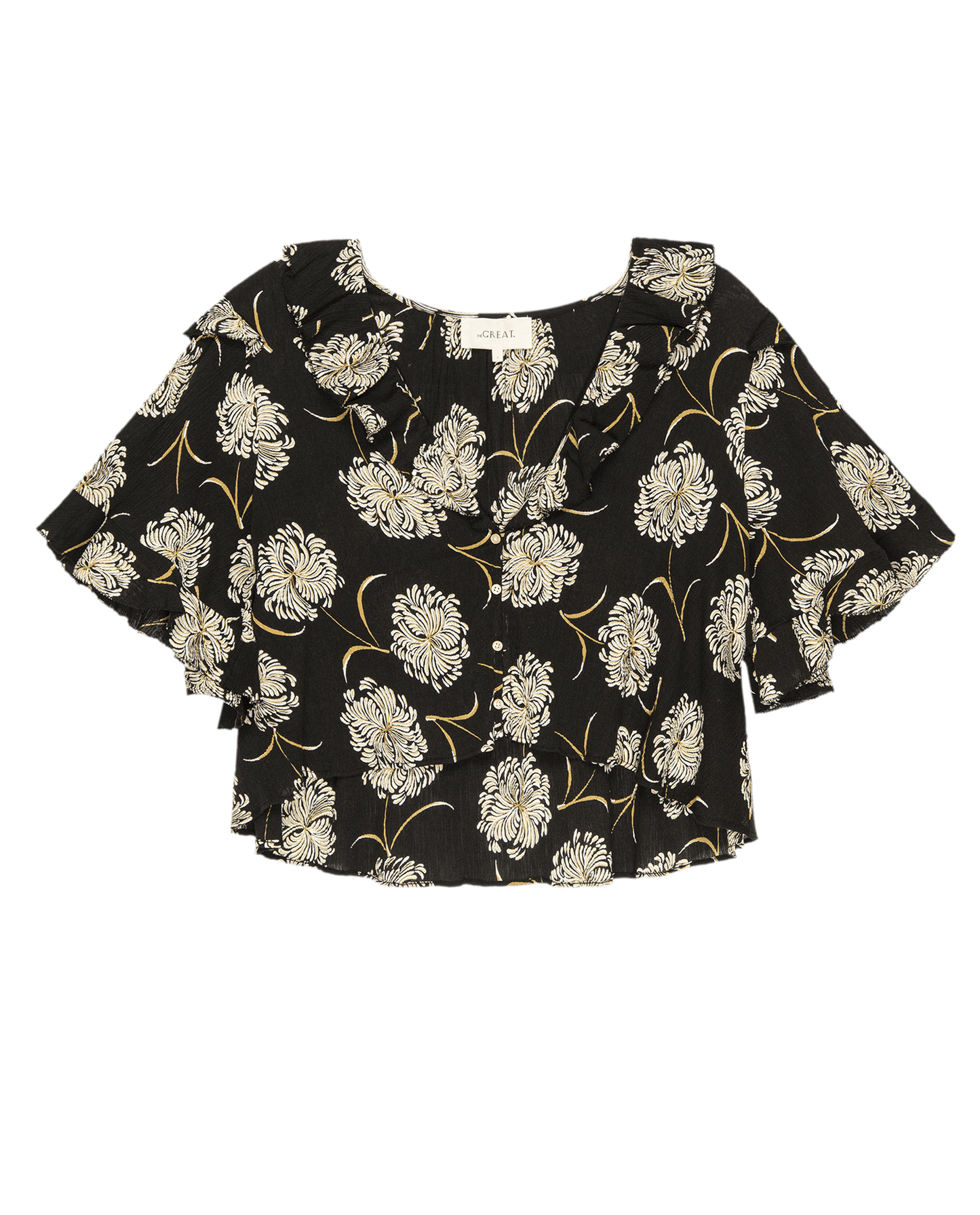 The Bower Top. -- Black Dancing Floral