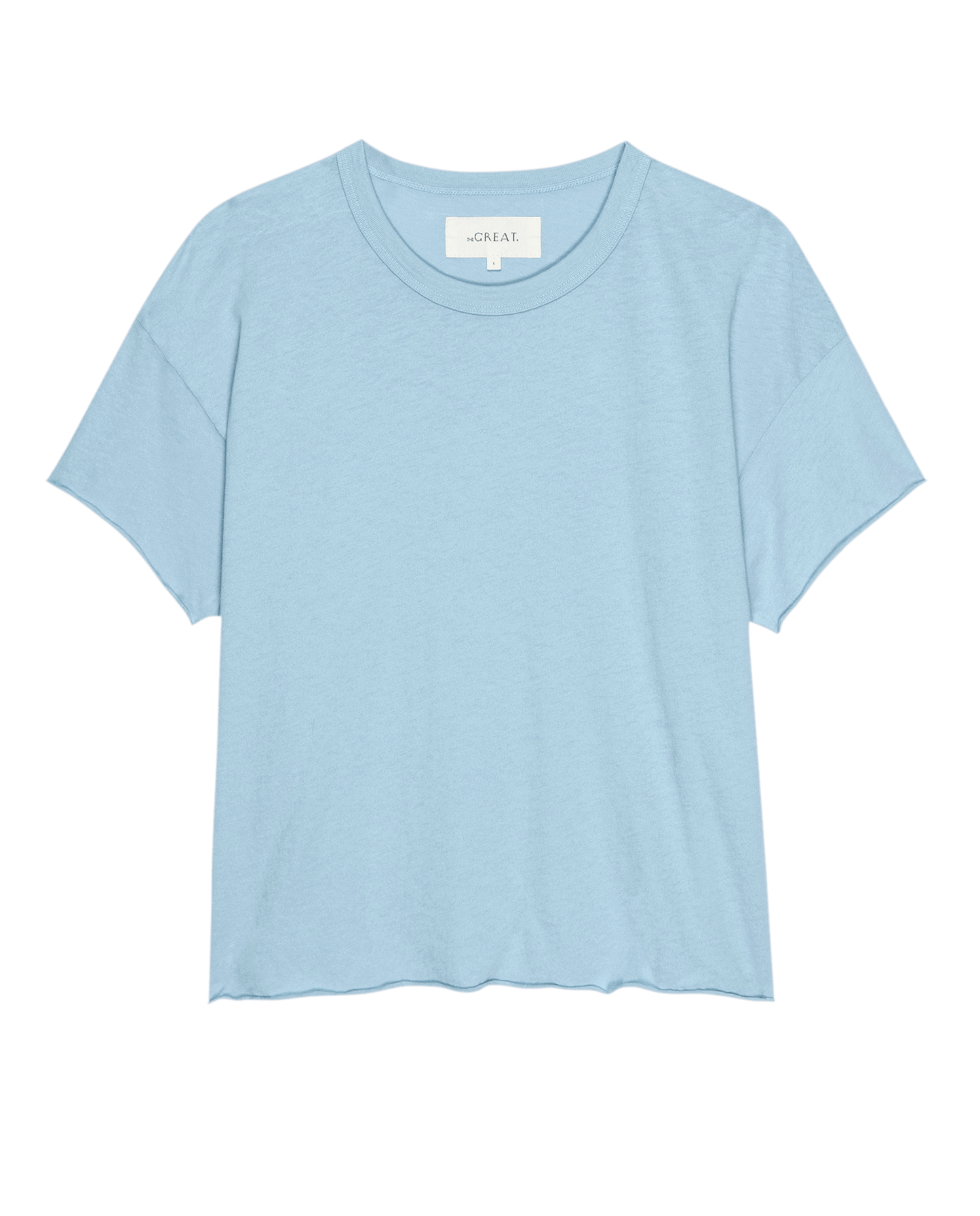 The Crop Tee. Solid -- Vista Blue