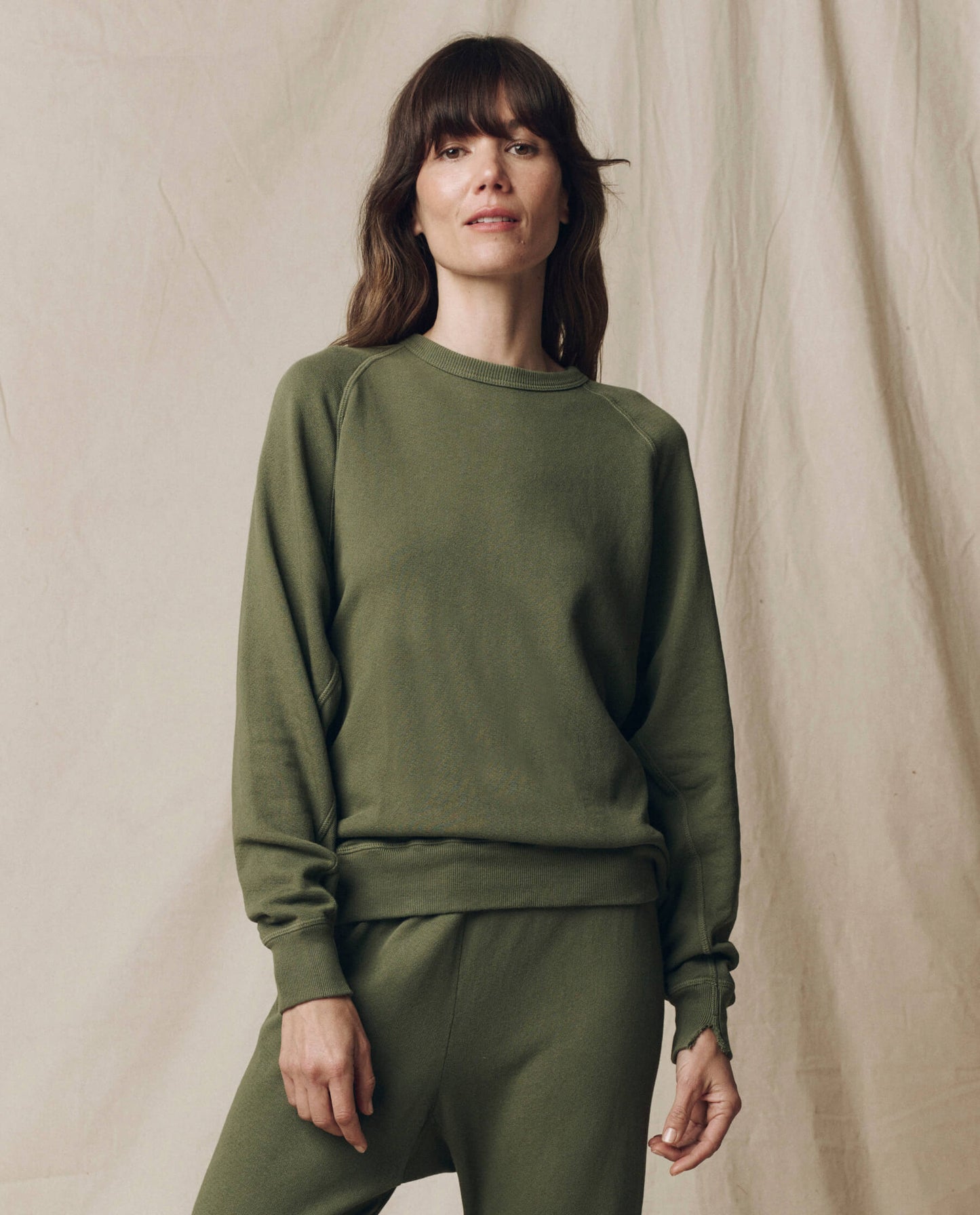 The College Sweatshirt. Solid -- Heritage Army