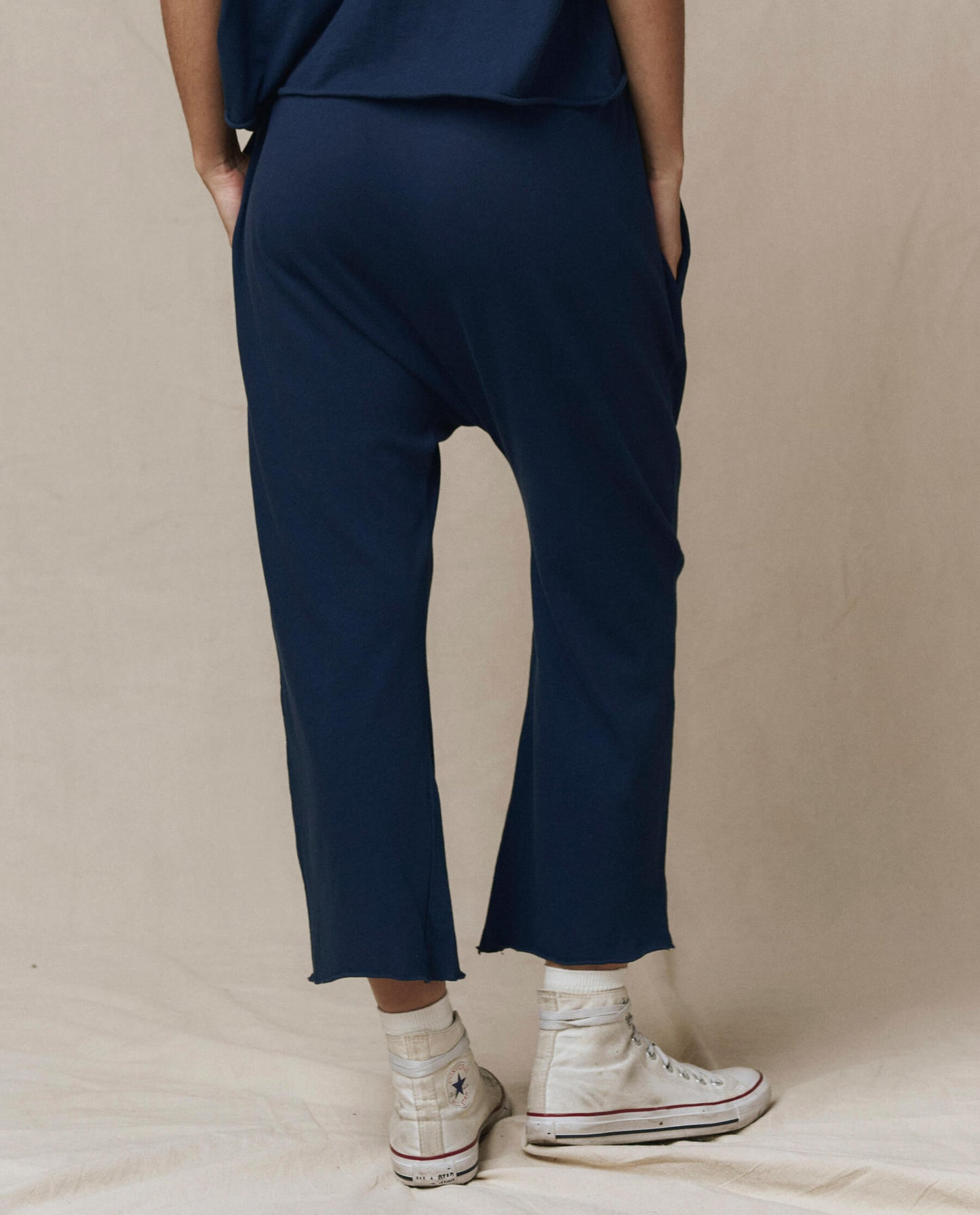 The Jersey Crop Pant. -- True Navy