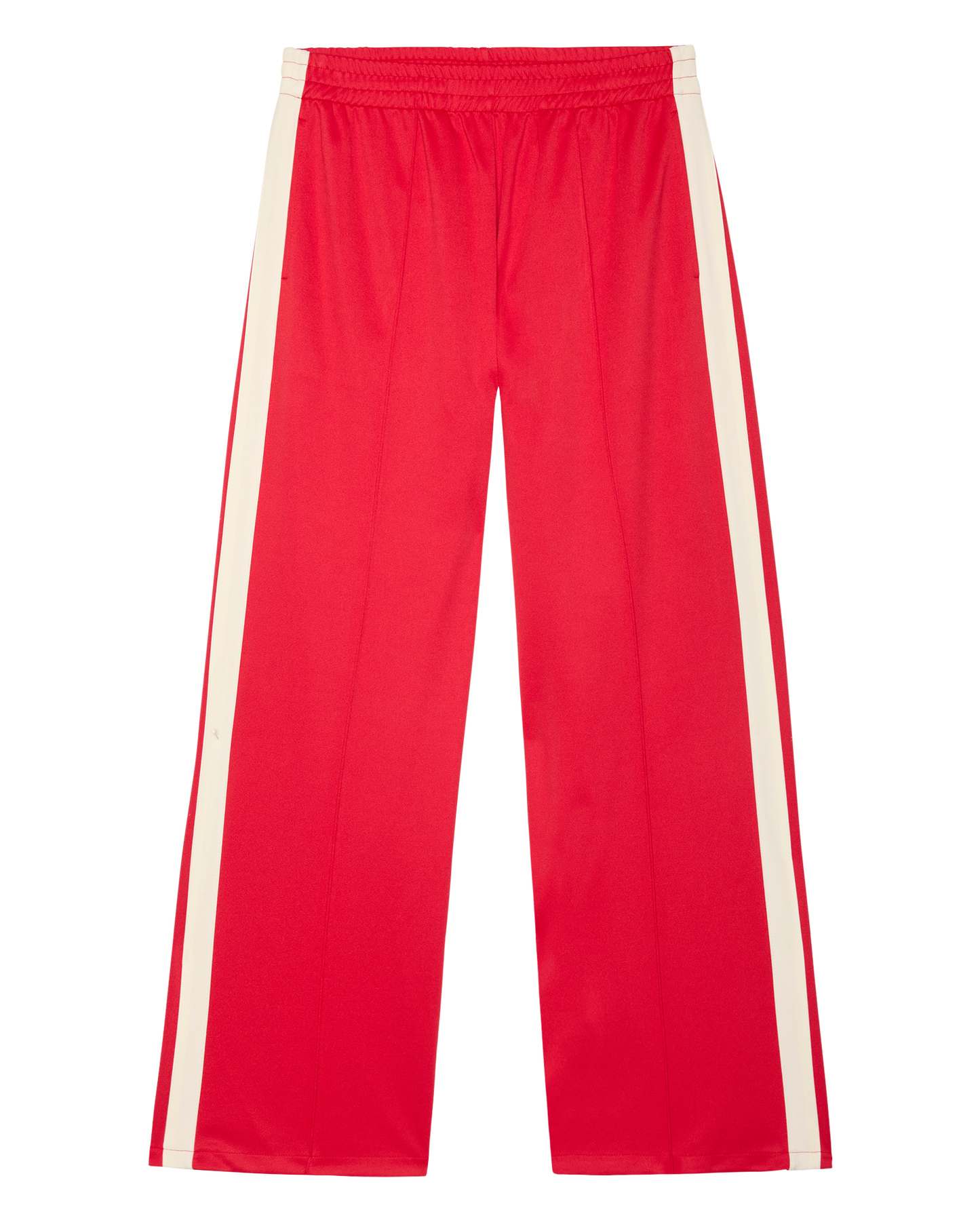 The Wide Leg Track Pant. -- Poppy Red