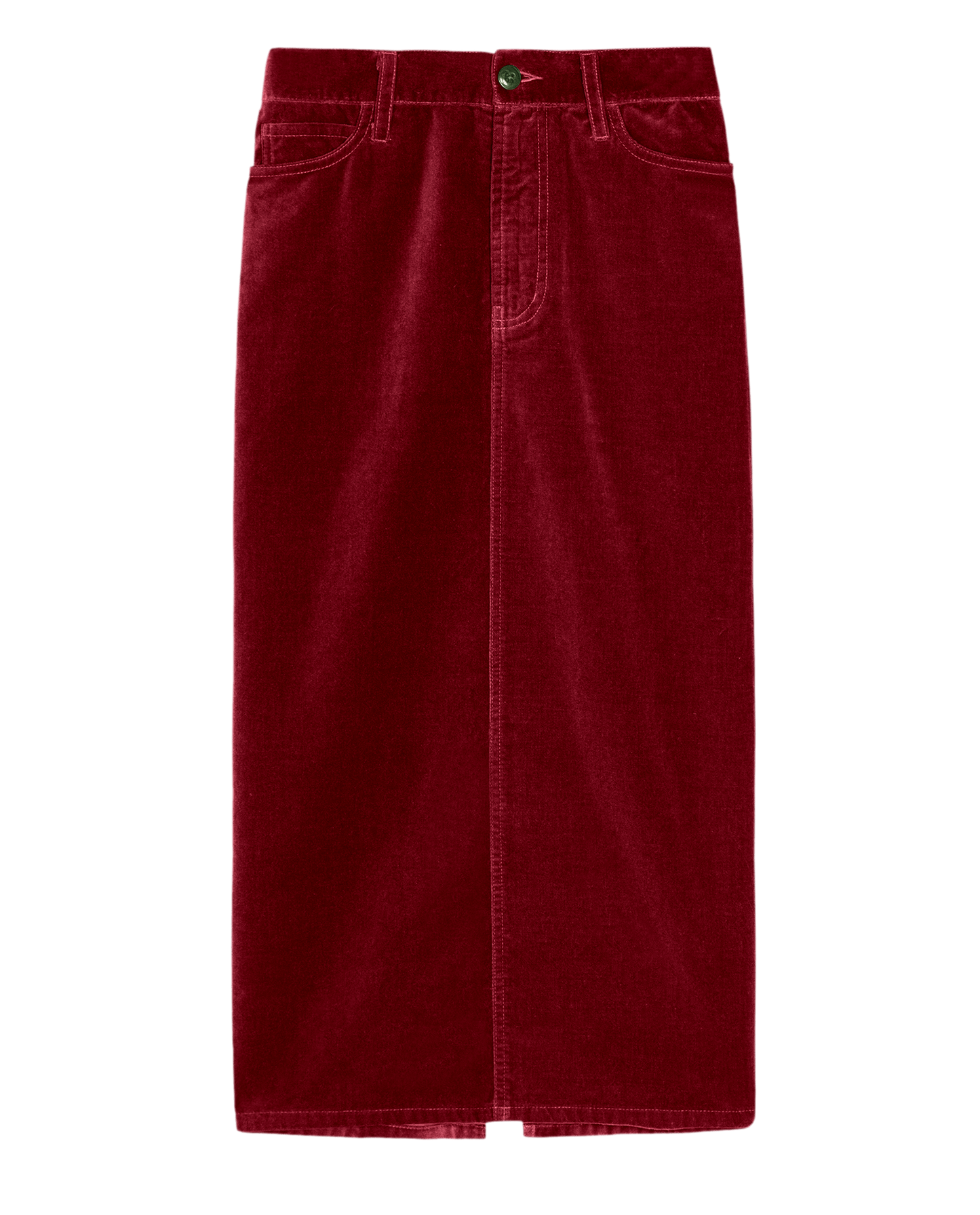 The Velvet Column Skirt. -- Bordeaux