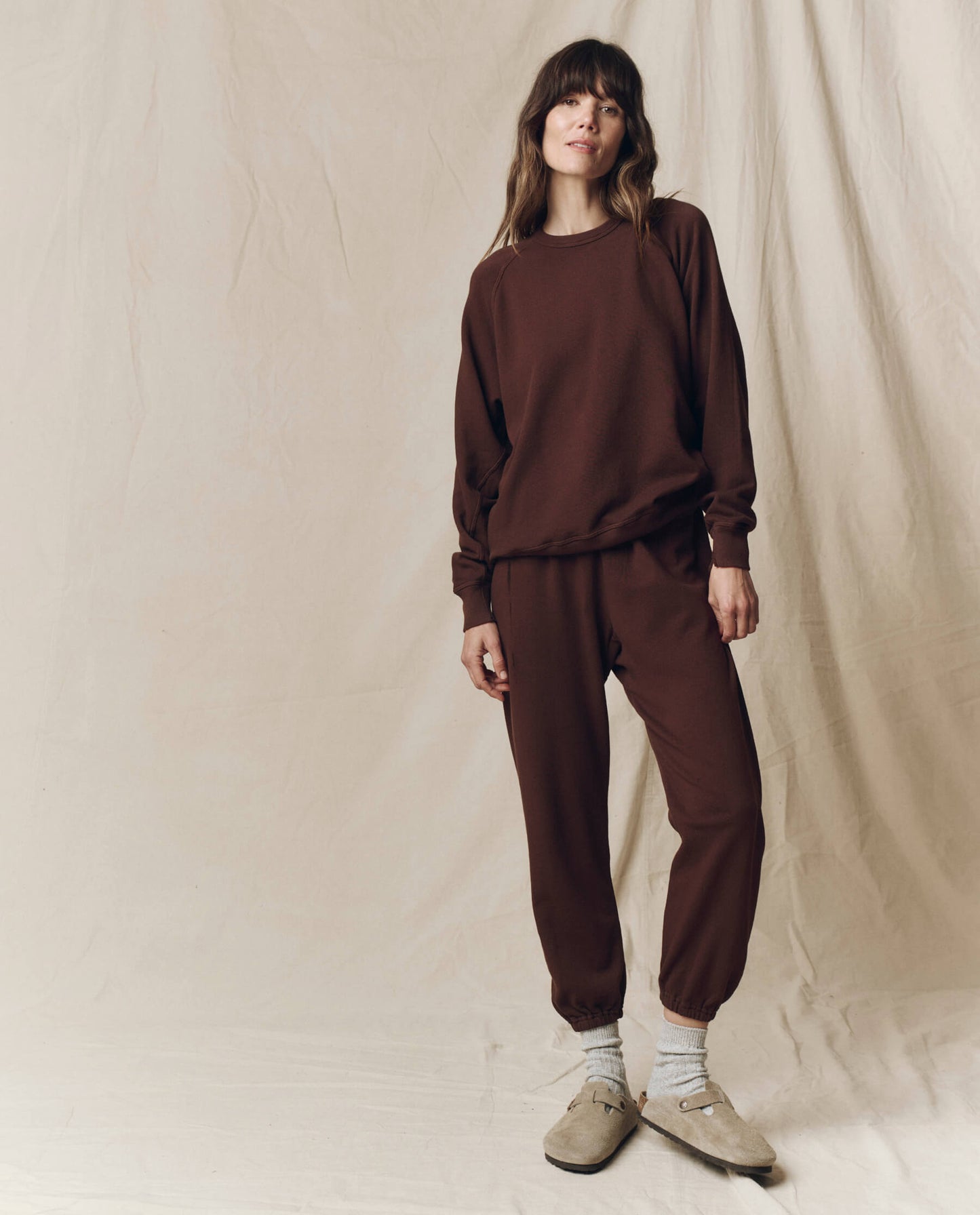 The College Sweatshirt. Solid -- Driftwood