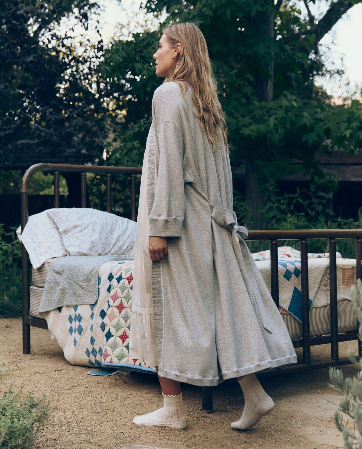 The Sweatshirt Robe. -- Light Heather Grey