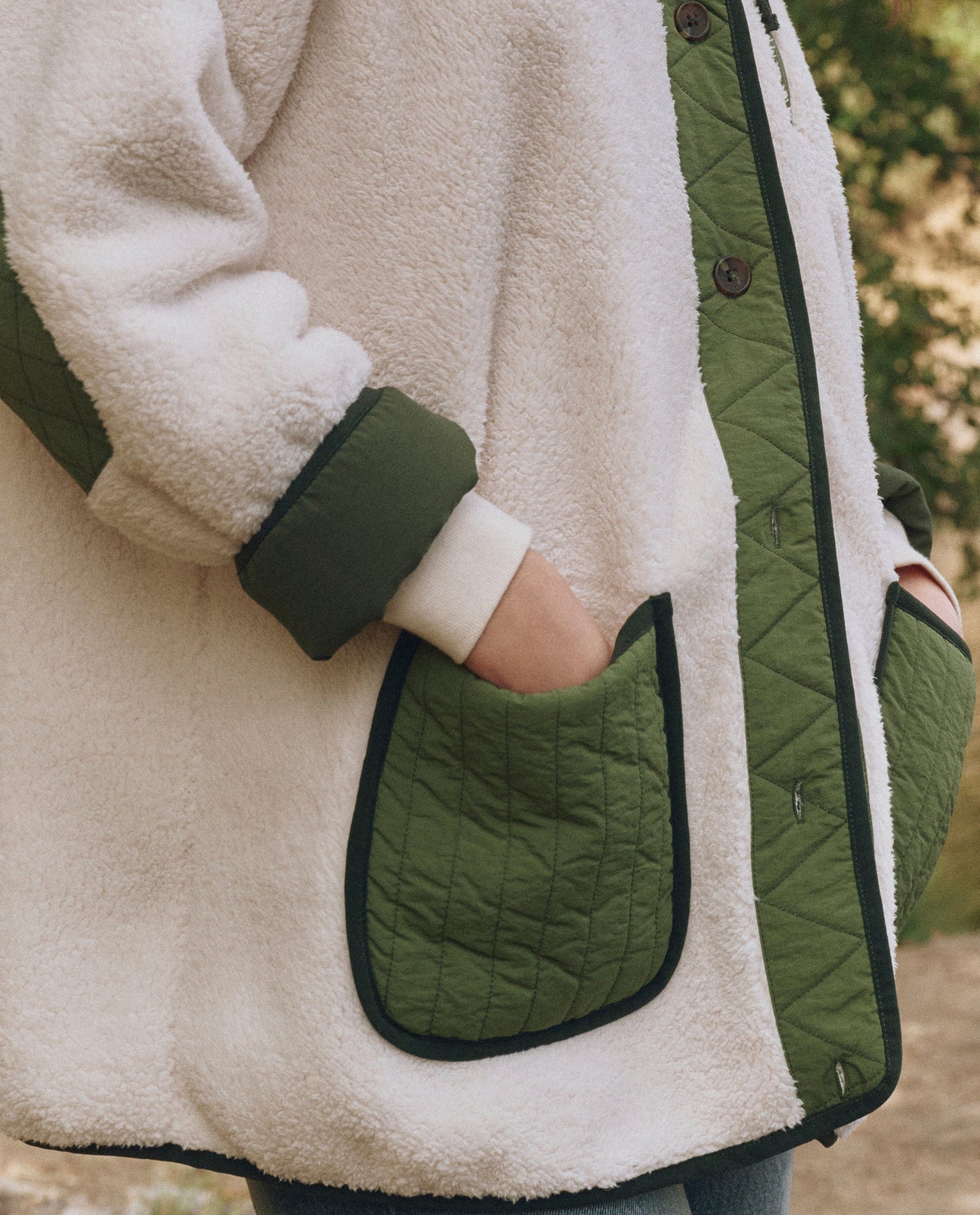 The Plush Tundra Jacket. -- Cream & Army