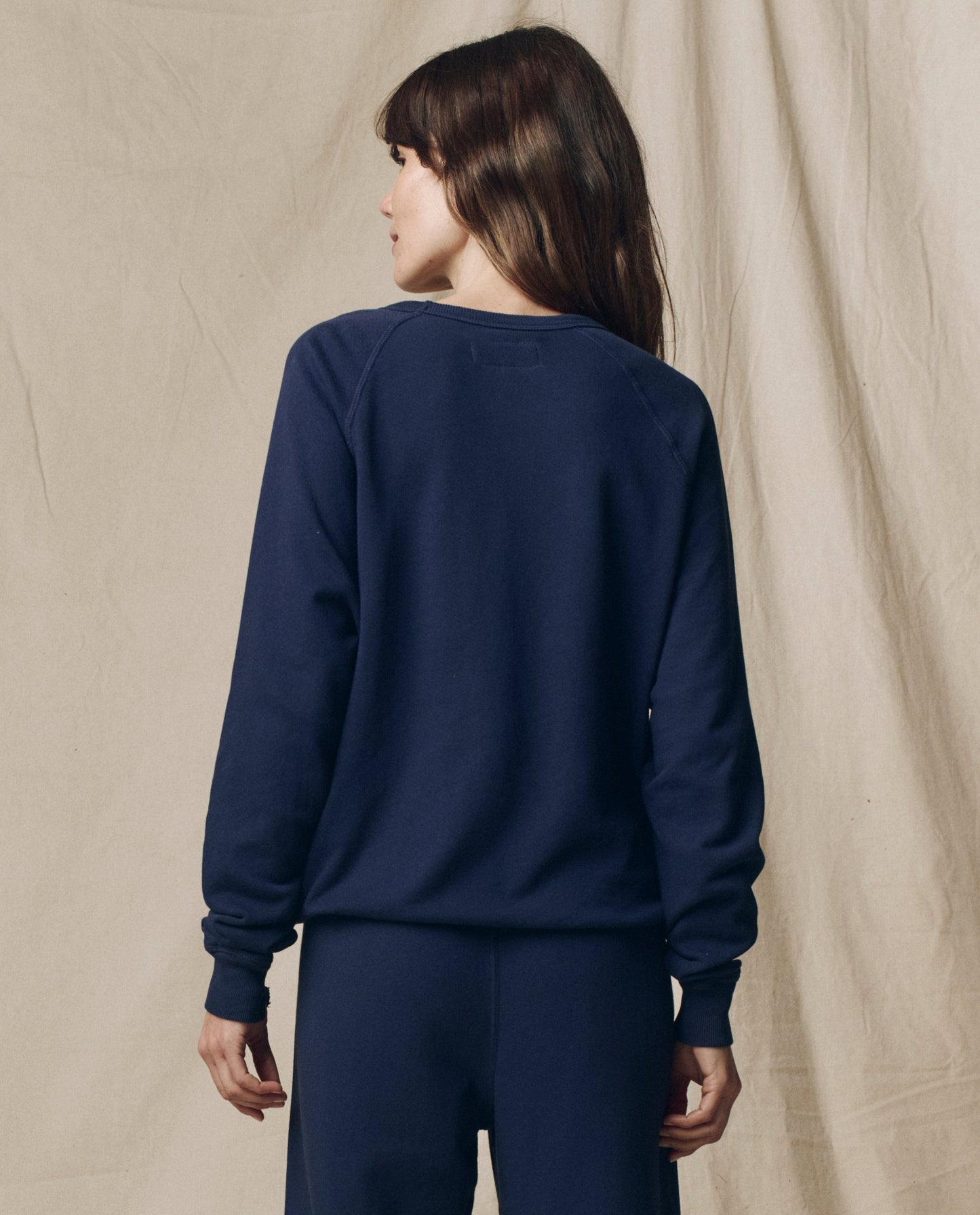 The College Sweatshirt. Solid -- True Navy