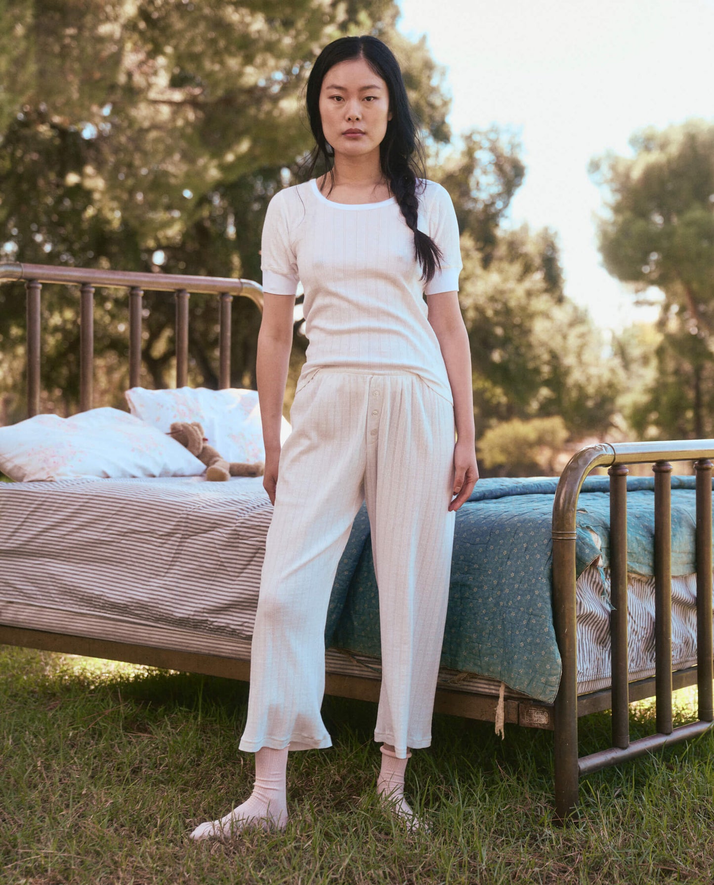 The Pointelle Ballet Tee. -- White