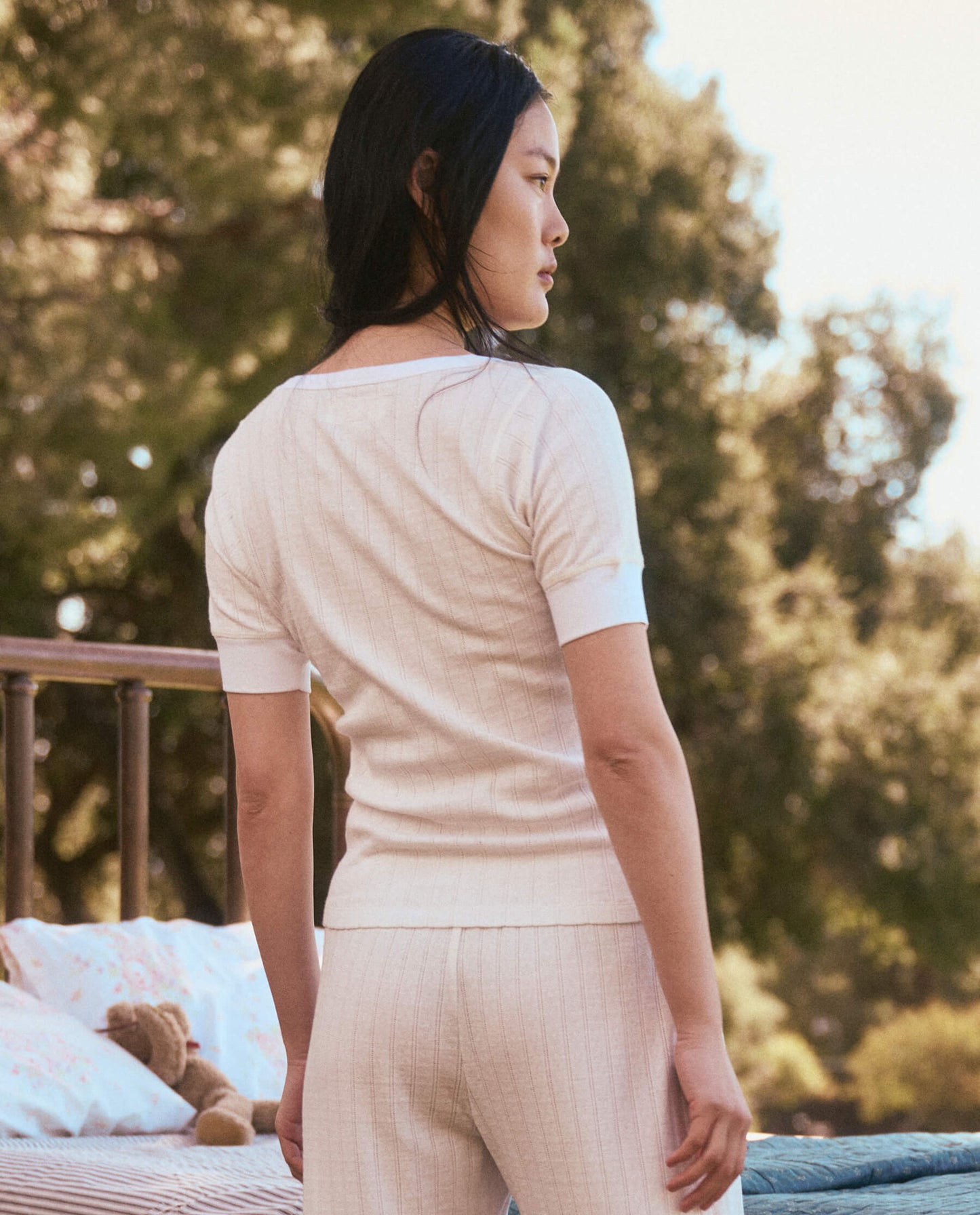 The Pointelle Ballet Tee. -- White