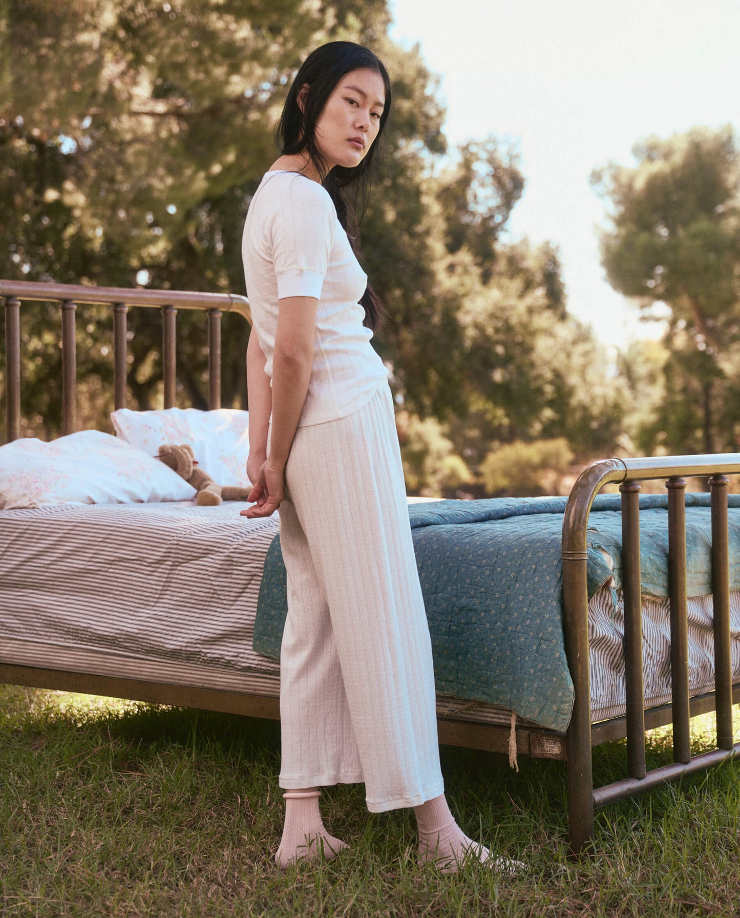 The Pointelle Ballet Tee. -- White