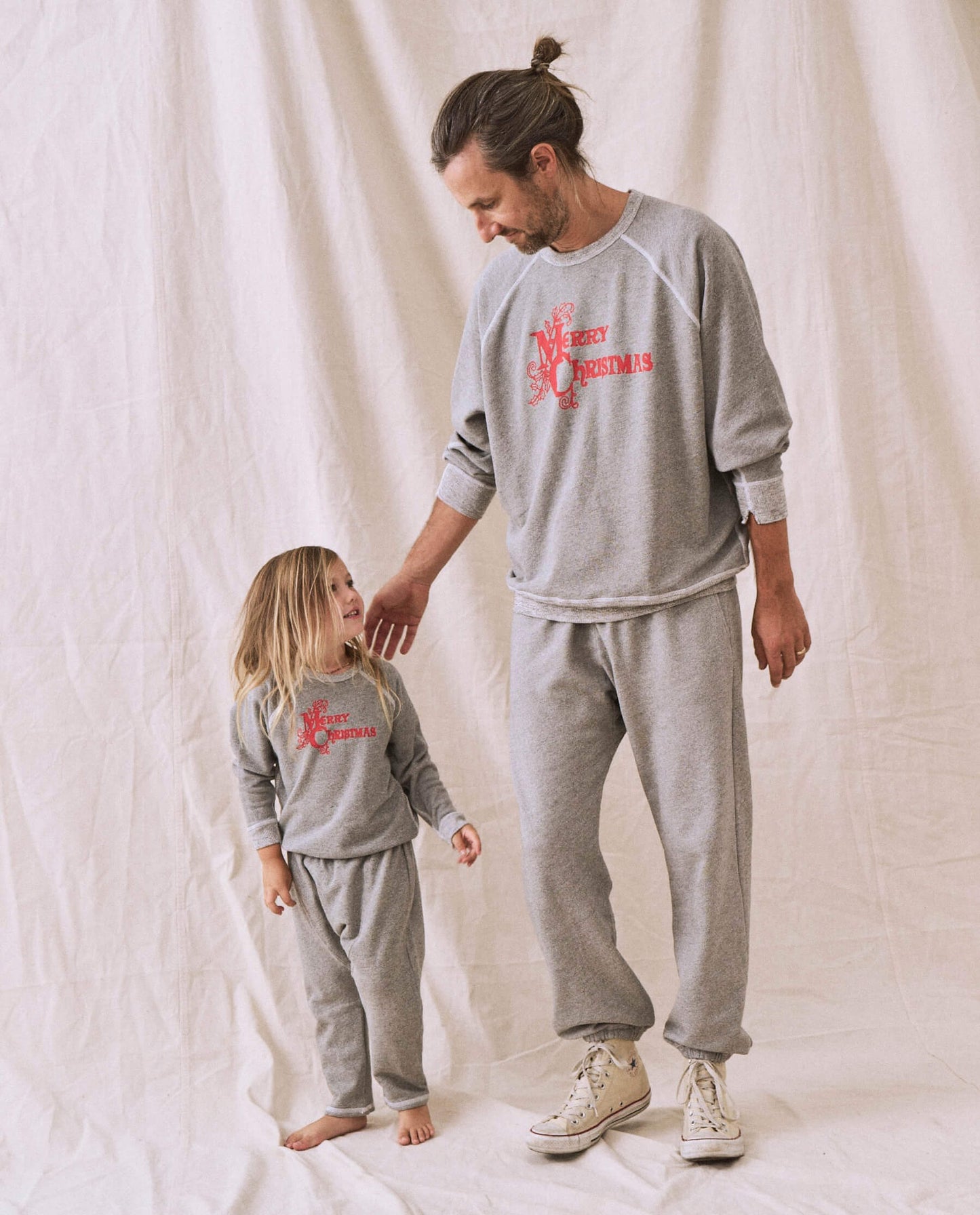 The Little College Sweatshirt. -- Varsity Grey with Christmas Graphic