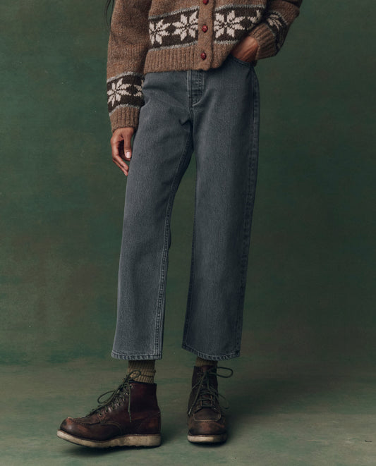 The Wayne Jean. -- Graphite Wash with Clean Hem