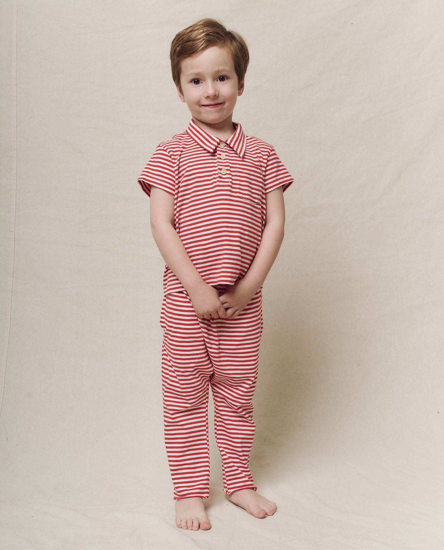 The Little Jersey Crop. Novelty -- Sun Cherry Stripe