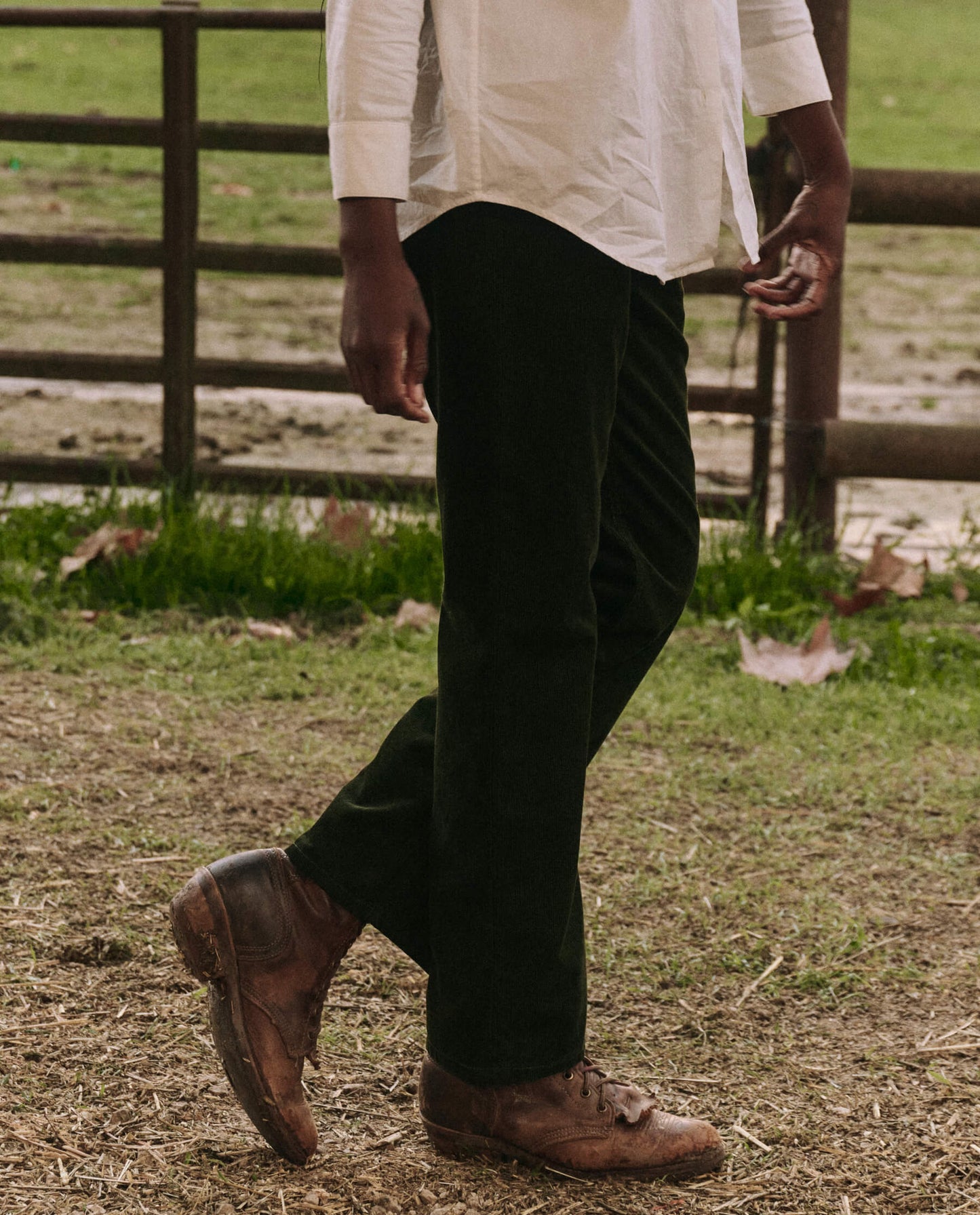 The Wayne Jean (30 Inseam). Cord -- Woodland Green